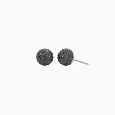 Hillberg & Berk Hematite 10mm Sparkleball Studs Default Accessories - Jewelry - Luxury by Hillberg & Berk | Grace the Boutique