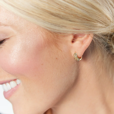 Hillberg & Berk Mini Sparkle Hoops - Gold Accessories - Jewelry - Earrings by Hillberg & Berk | Grace the Boutique
