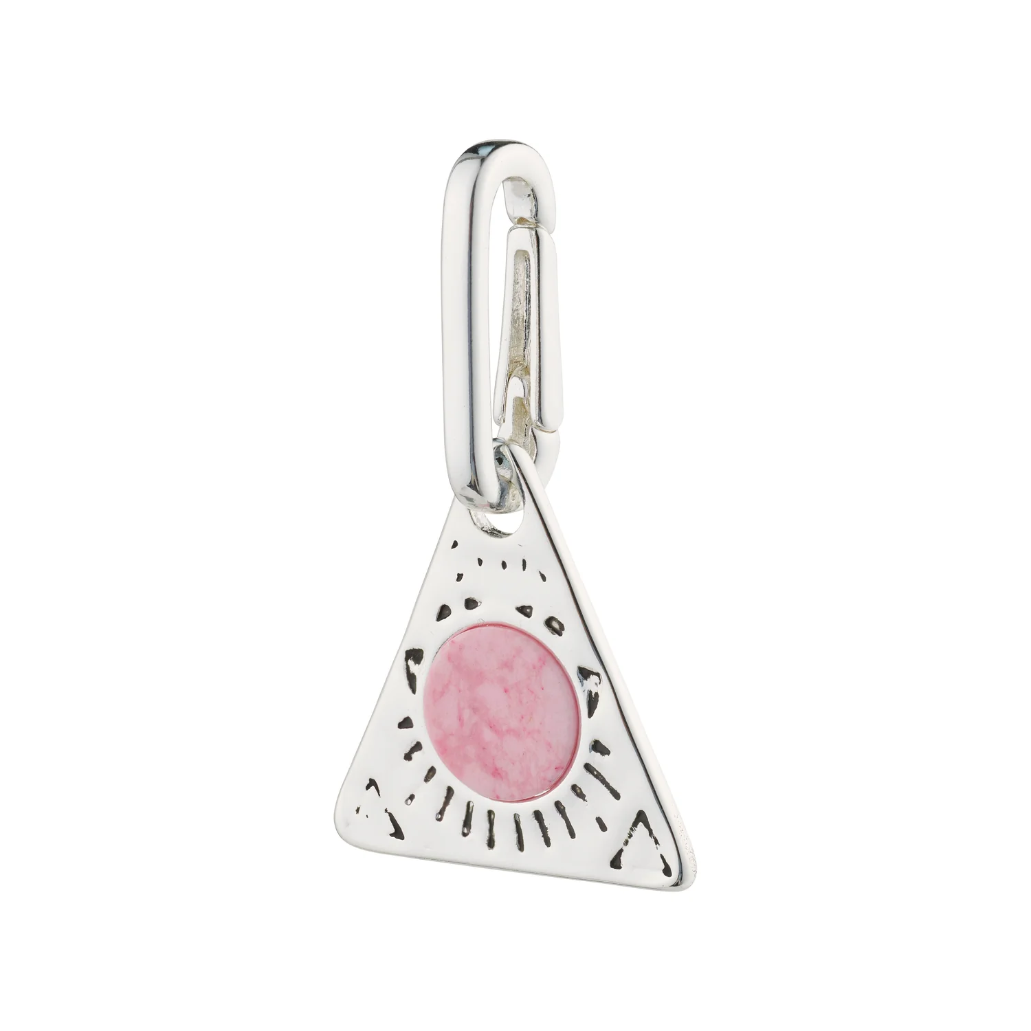 Pilgrim Charm Recycled Triangle Pendant - Pink/Silver Accessories - Jewelry by Pilgrim | Grace the Boutique