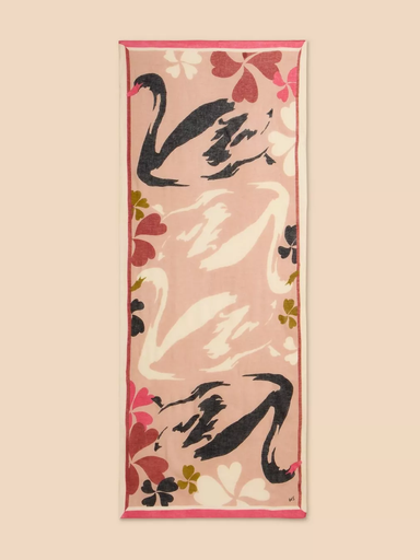 White Stuff Swan Print Scarf - Pink Accessories - Other Accessories - Hats & Scarves by White Stuff | Grace the Boutique