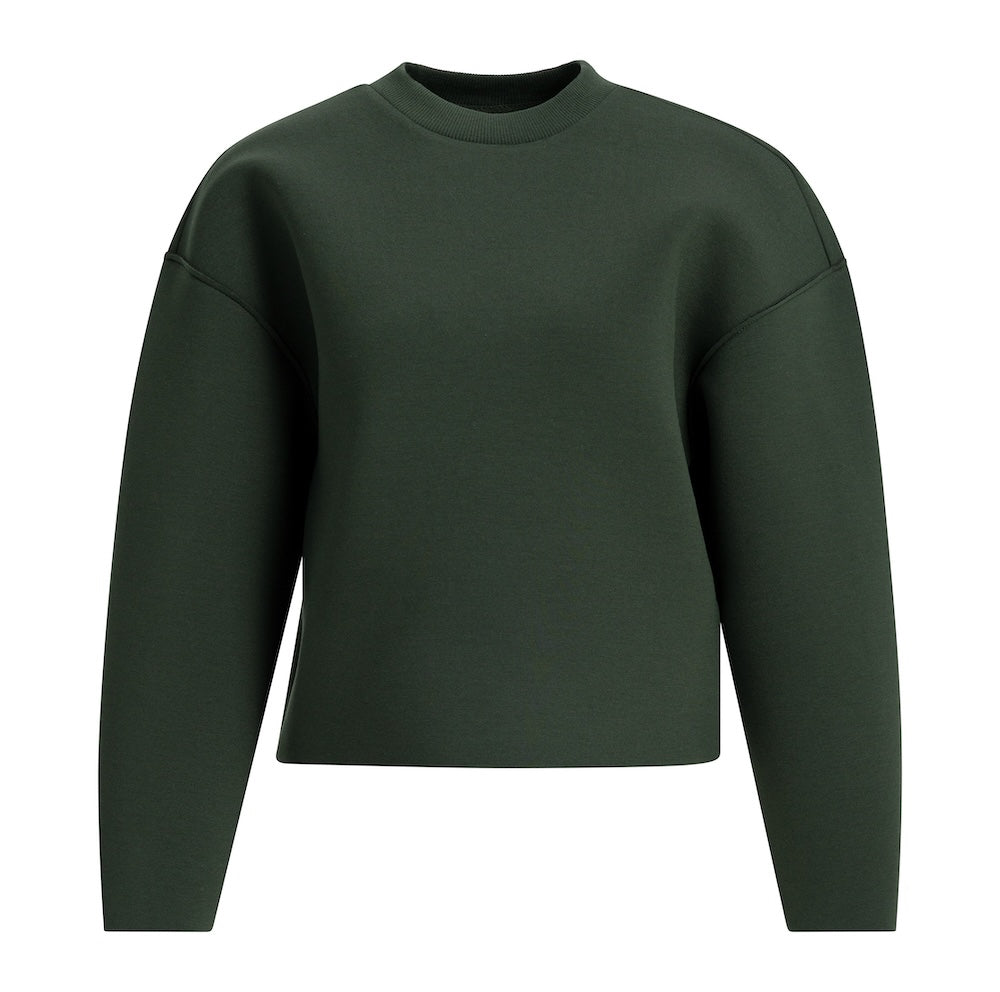 Yaya Barrel Sleeve Scuba Sweatshirt - Duffel Bag Green
