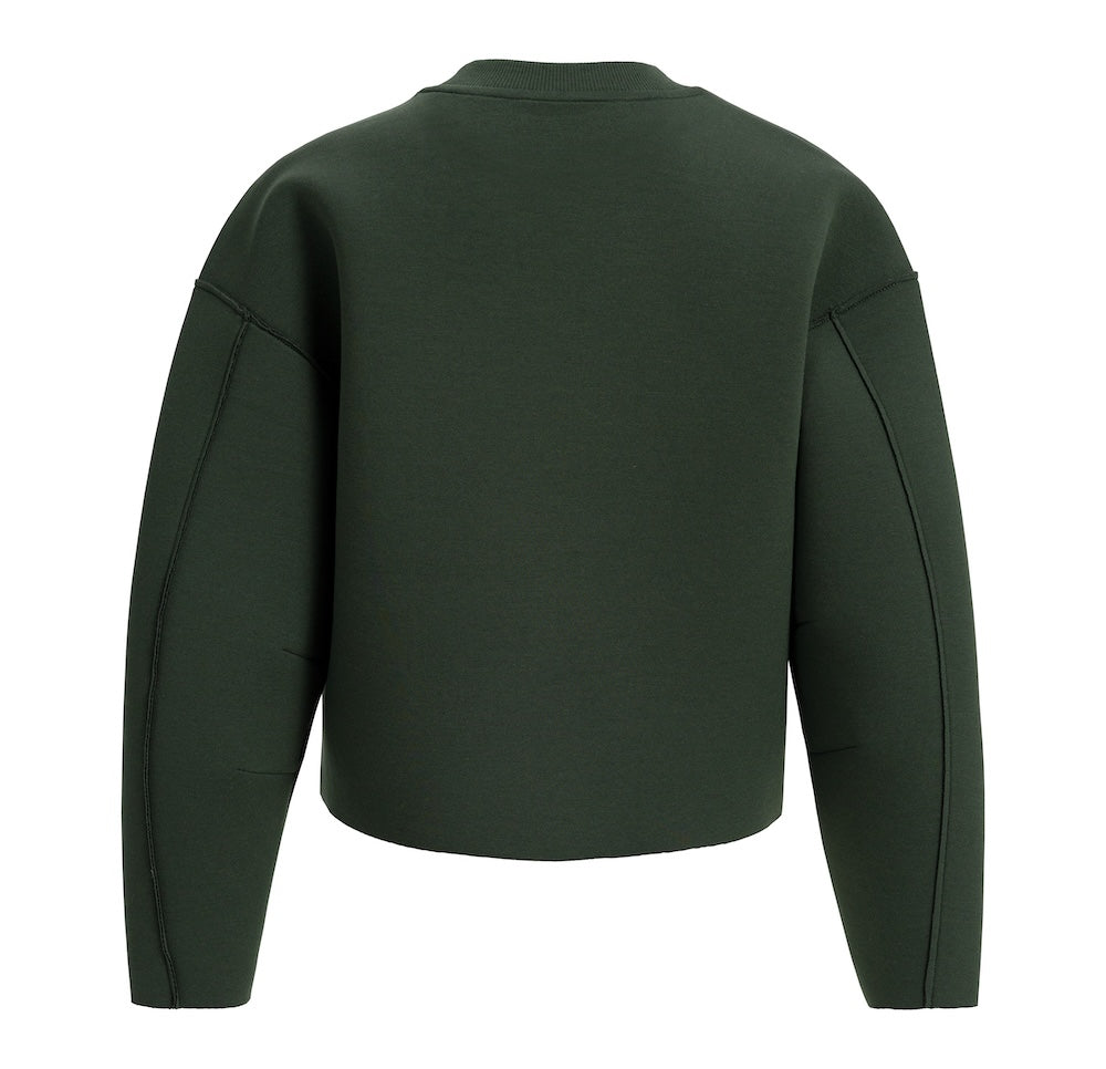 Yaya Barrel Sleeve Scuba Sweatshirt - Duffel Bag Green