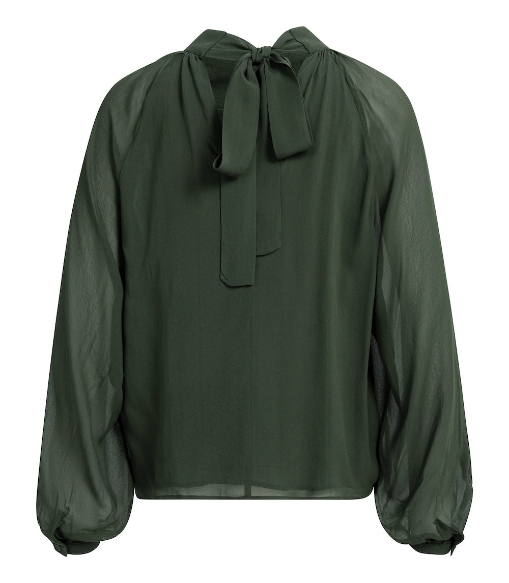Yaya High Neck Top - Duffel Bag Green