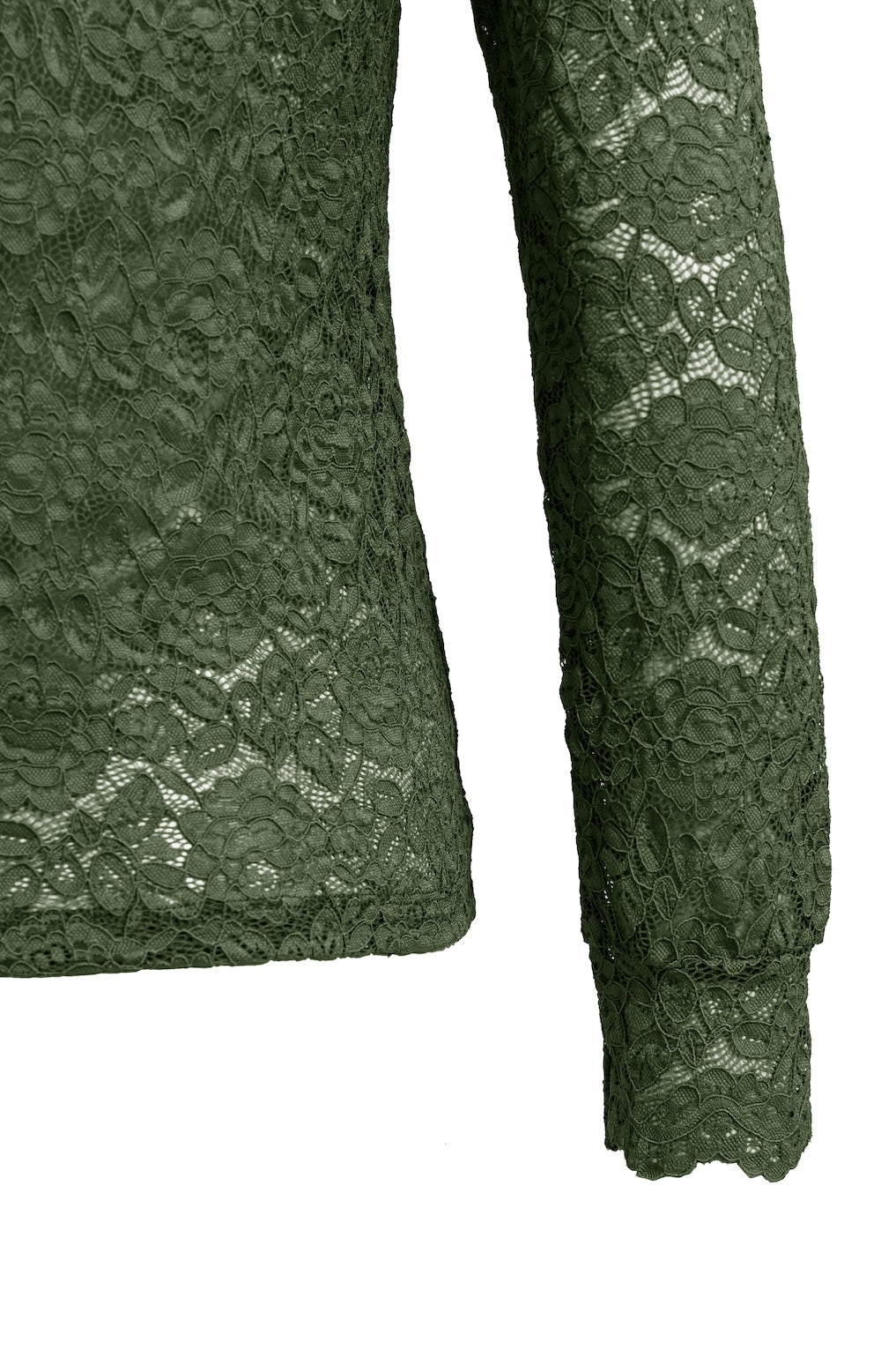 Yaya Lace Top - Duffel Bag Green