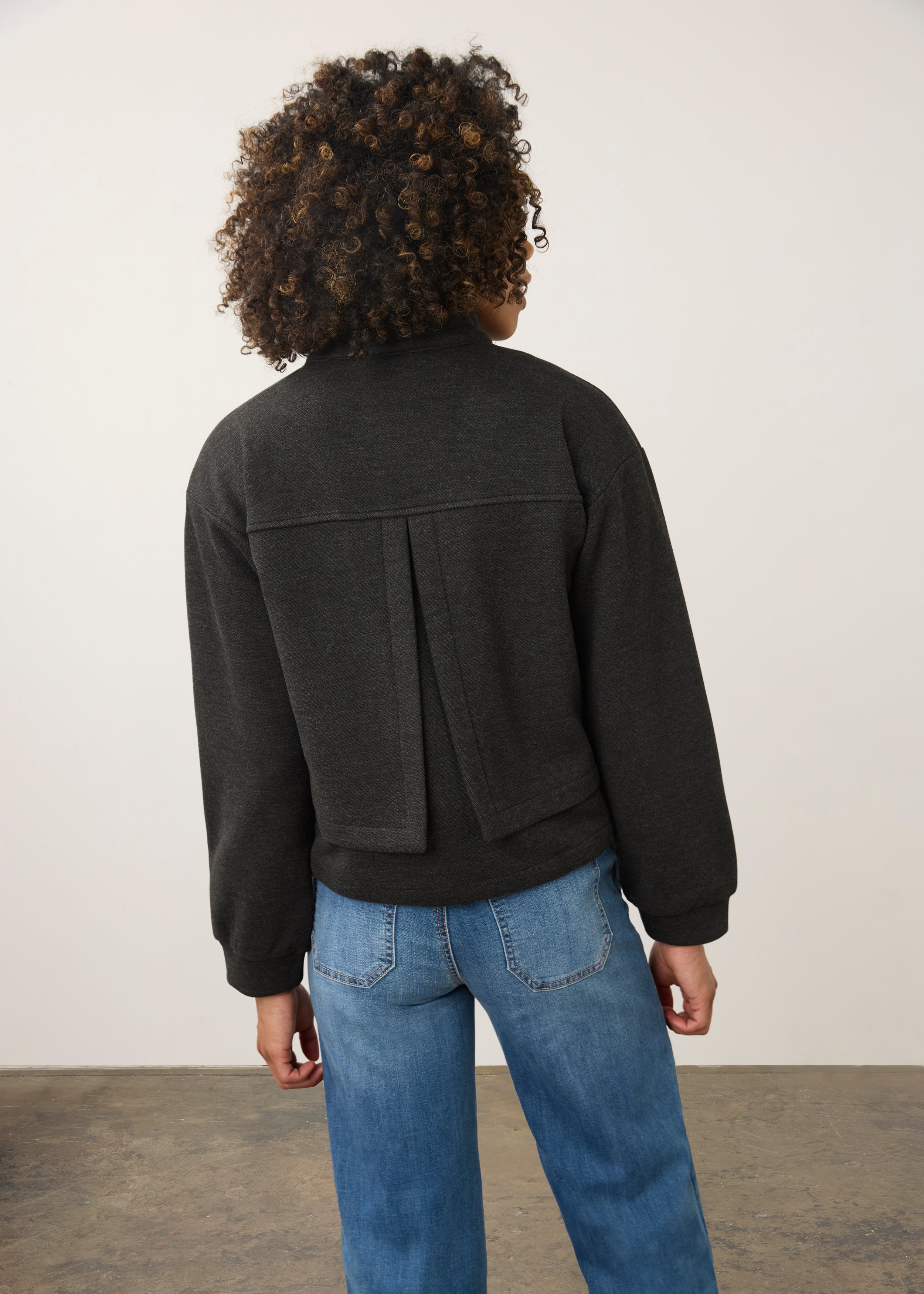 FDJ Bomber Knit Jacket - Charcoal