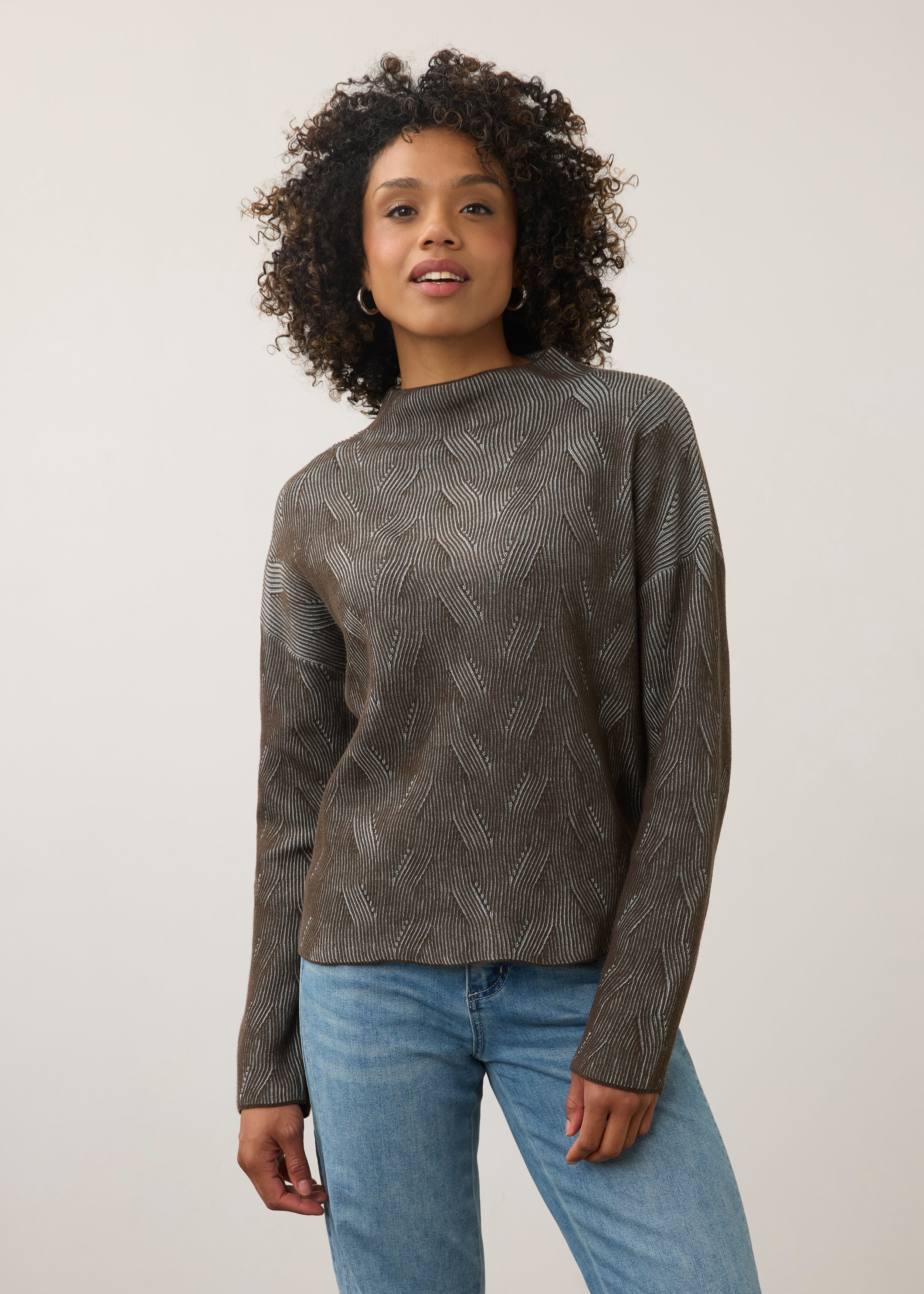 FDJ Long Sleeve Funnel Neck - Olive
