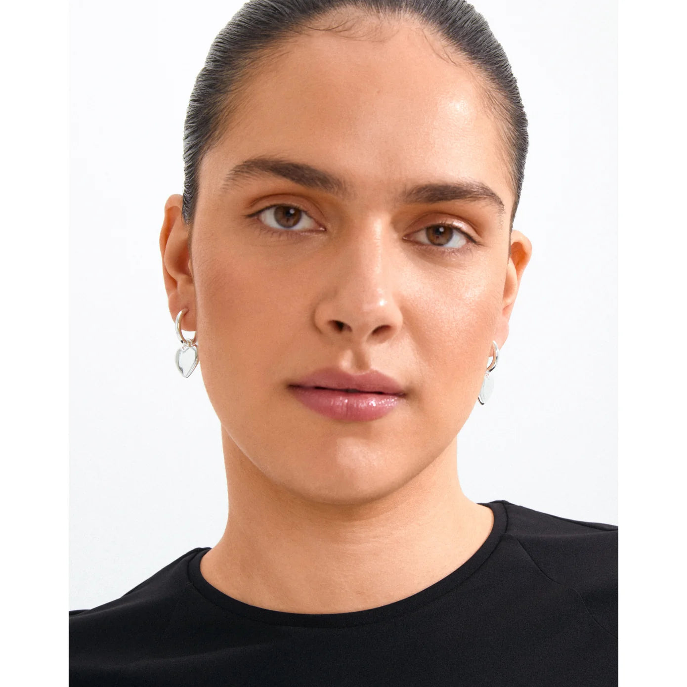 Pilgrim Arien Heart Earrings - Silver