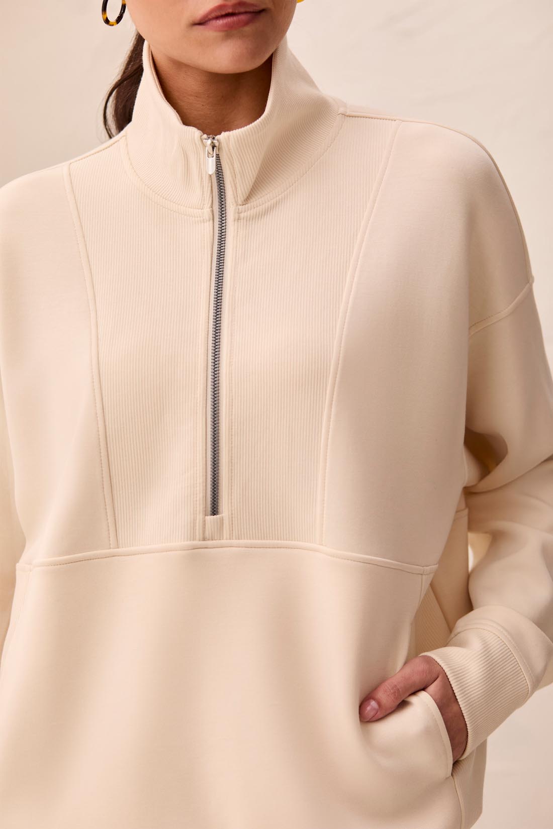 Tribal Techno Lux Half Zip - Moonstone