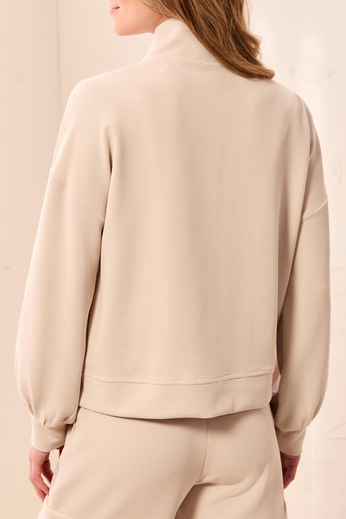 Tribal Techno Lux Waffle Cardi - Sand Dune