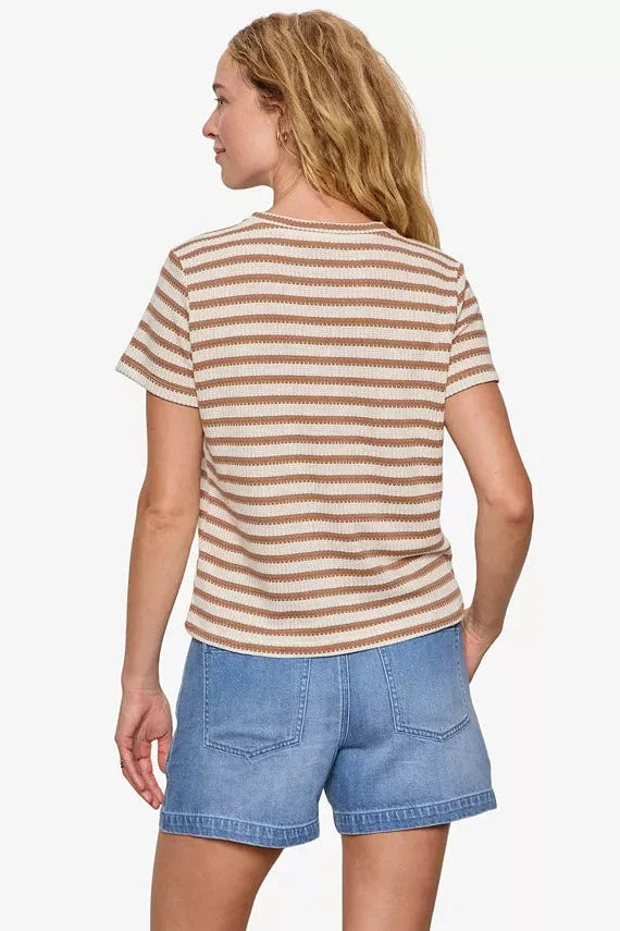 Sanctuary Perfect Textured Tee - Valle Stripe