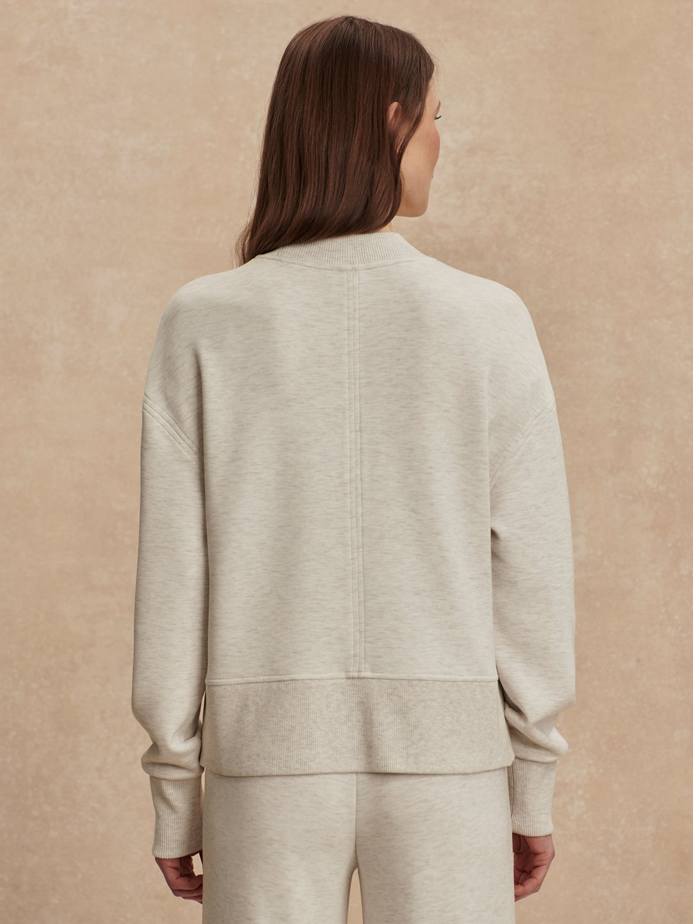 Varley Philippe Crop Sweater - Ivory Marl