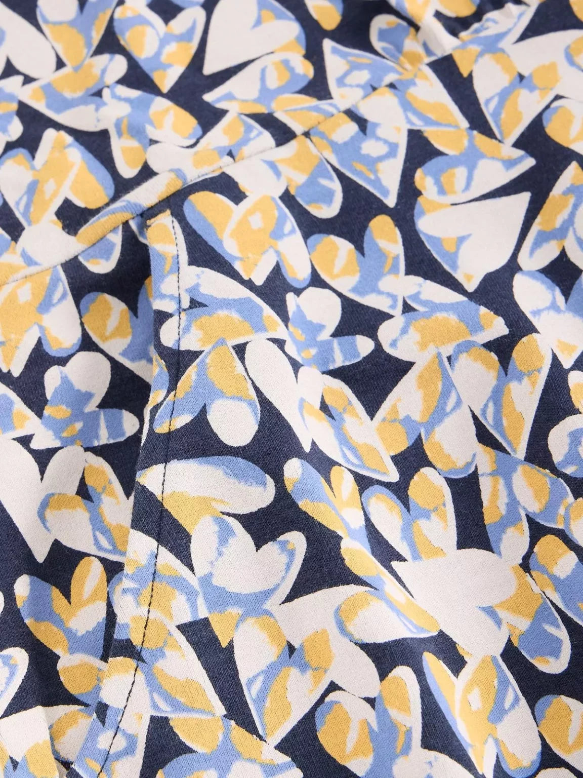 White Stuff Olivia Jersey Dress - Blue Print