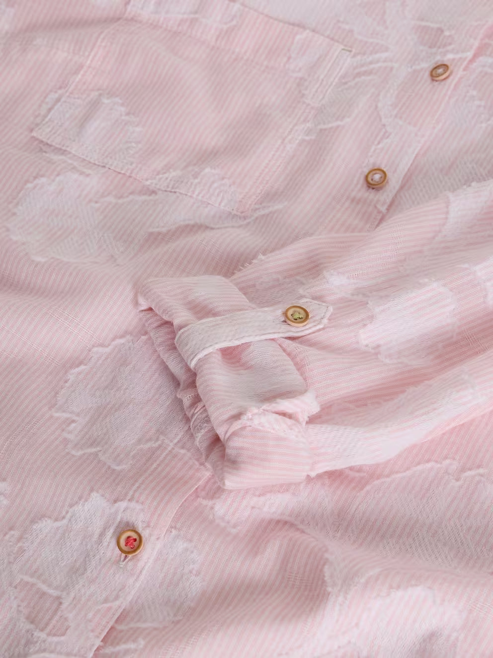 White Stuff Sophie Jacquard Shirt - Pink Multi