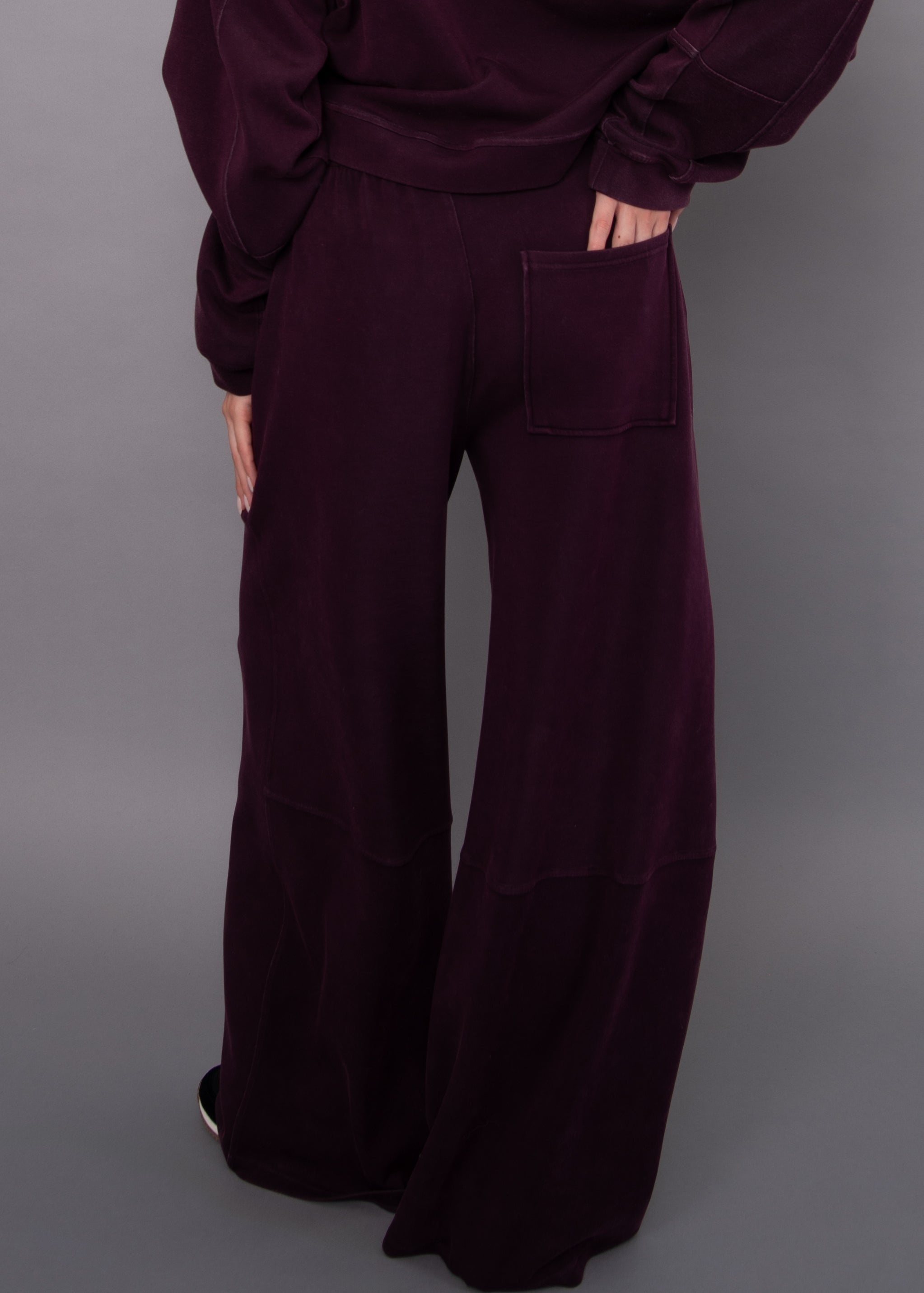 RD Phyllis Mineral Wash Soft Knit Pant - Deep Plum