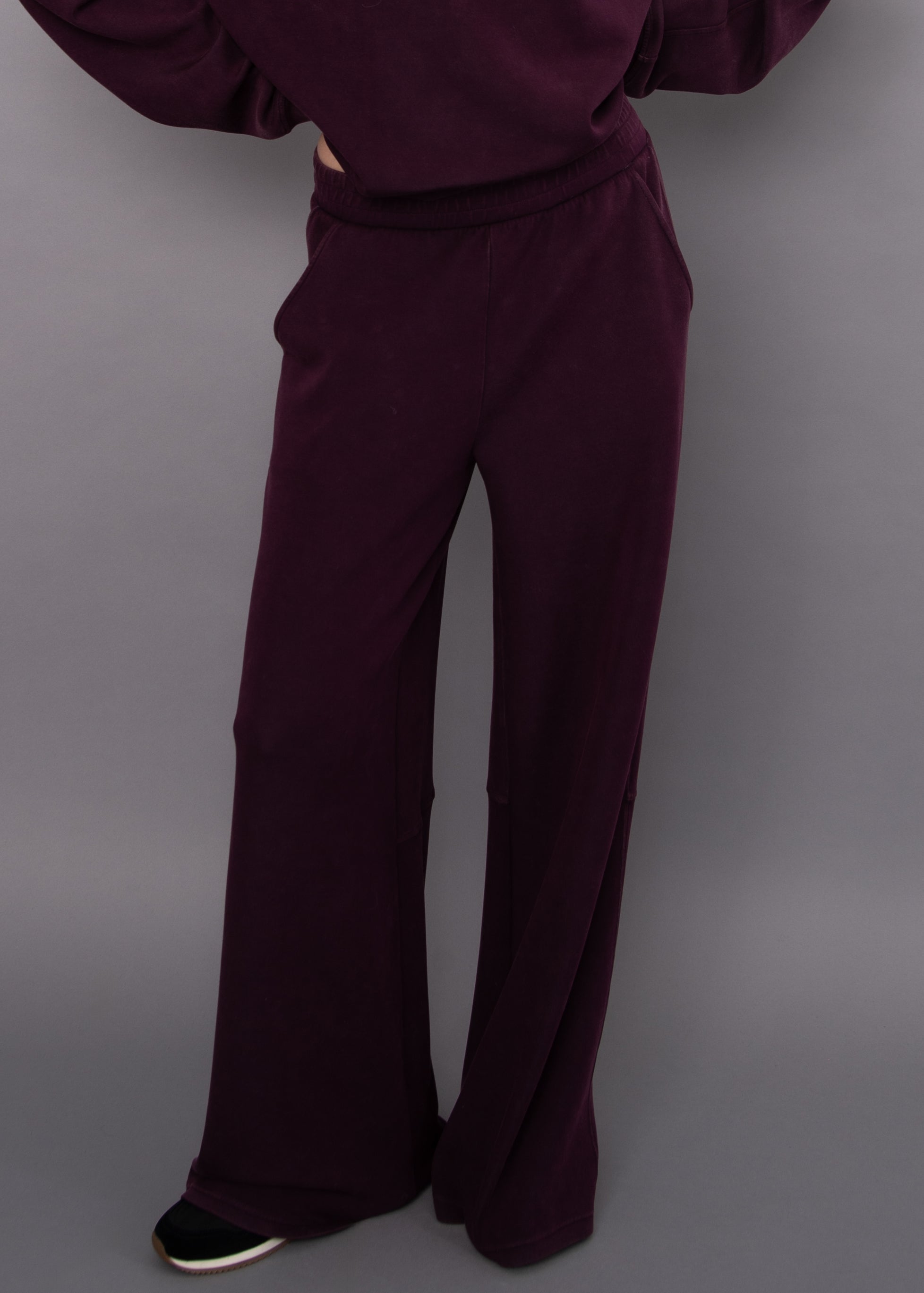 RD Phyllis Mineral Wash Soft Knit Pant - Deep Plum