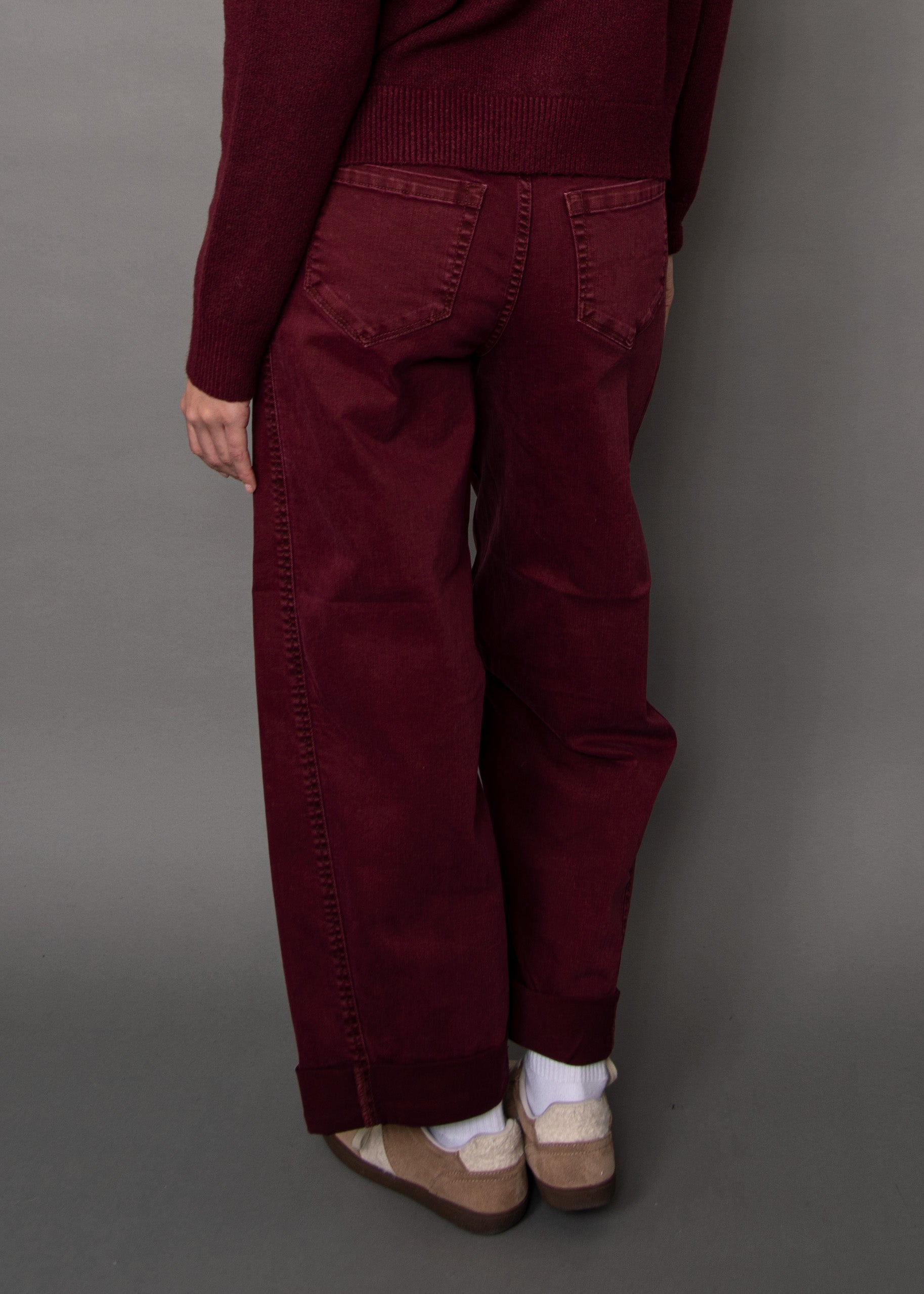RD Barni Stretch Twill Barrel Pant - Burgundy