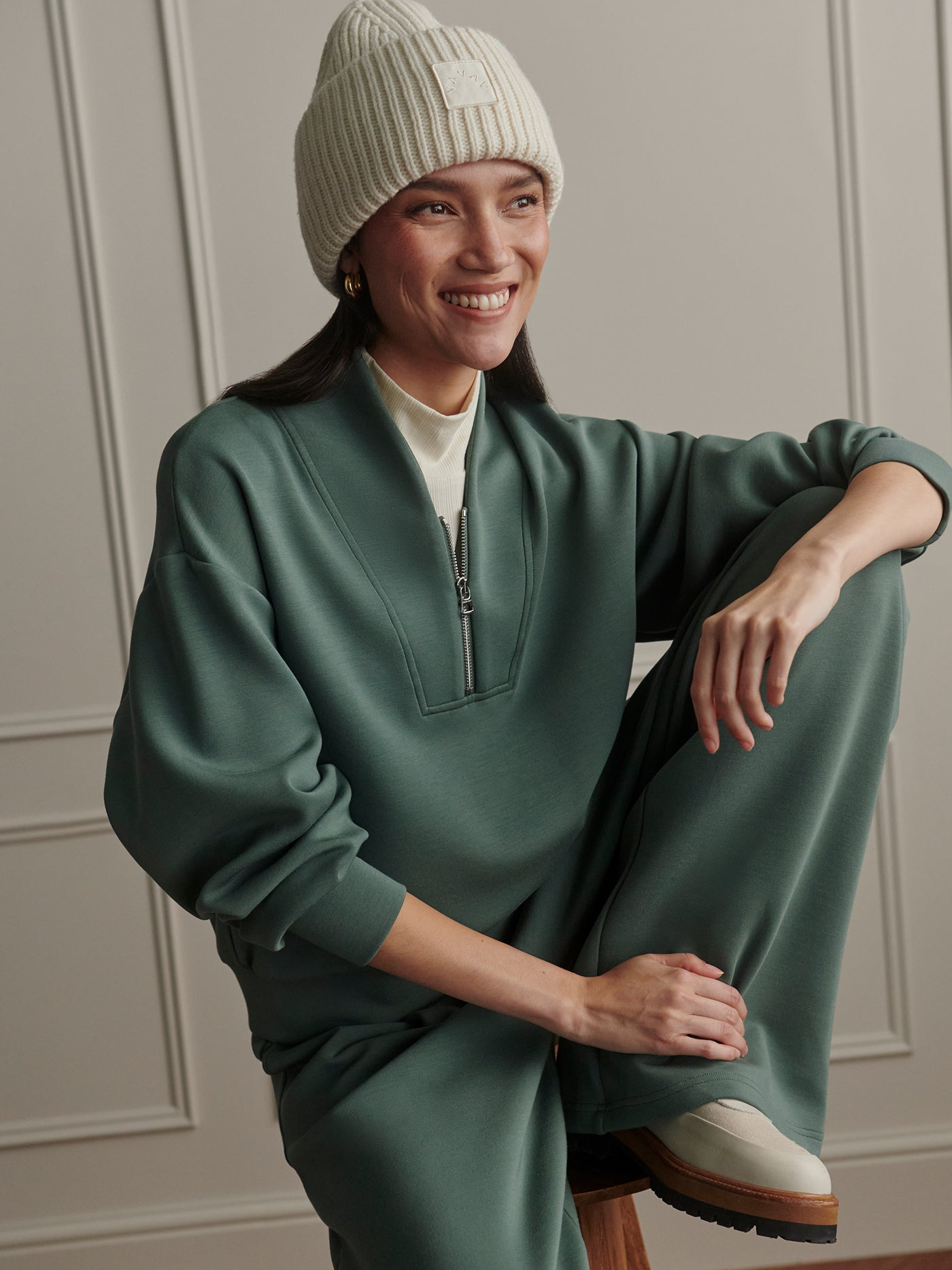 Varley Davidson Sweater - Dark Forest