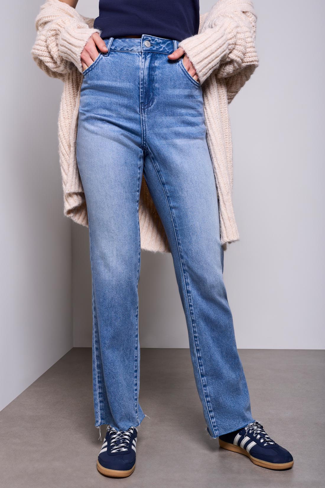 Tribal Sophia Curvy Straight 90s Denim - Campus Blue