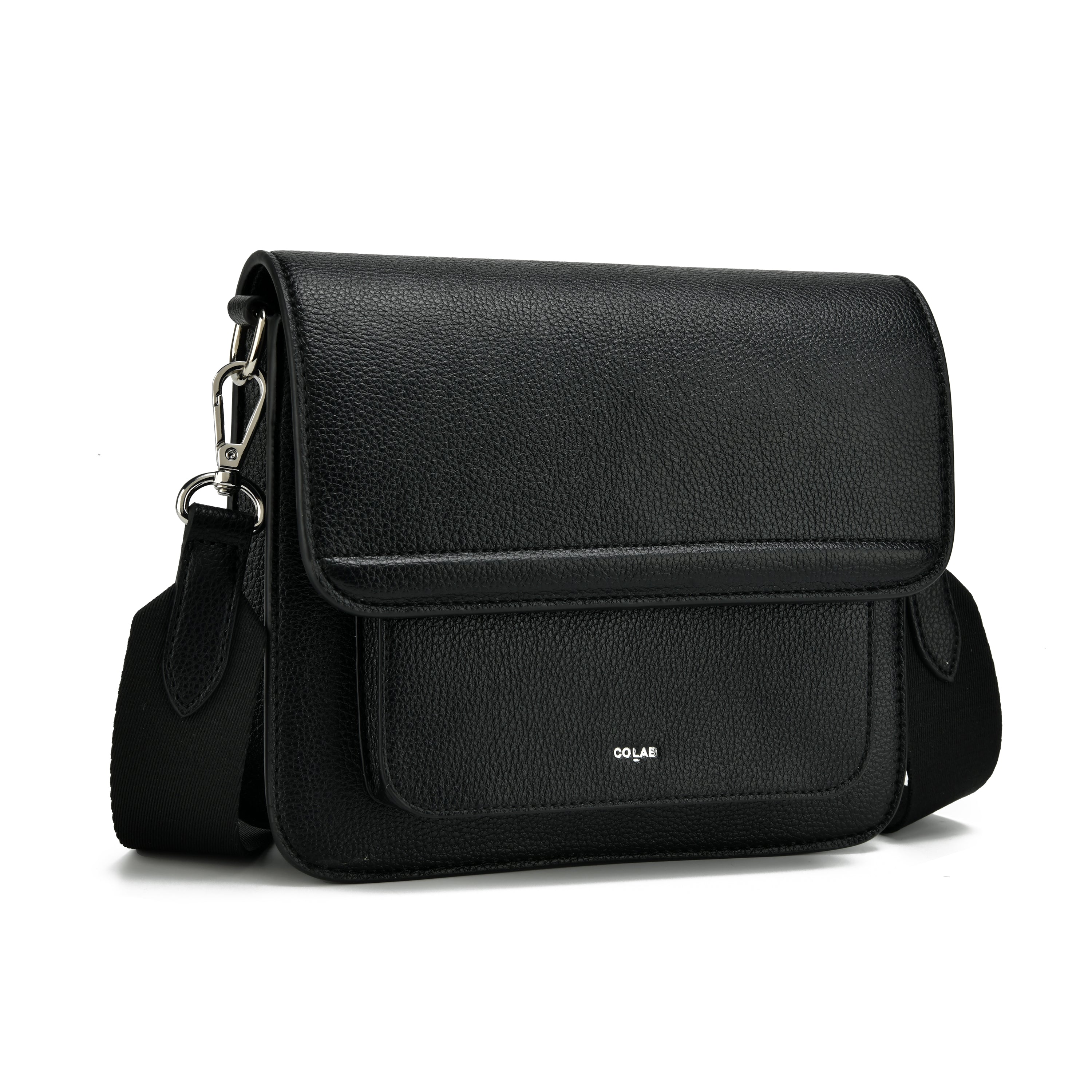 co-lab Allure Flap Crossbody - Black