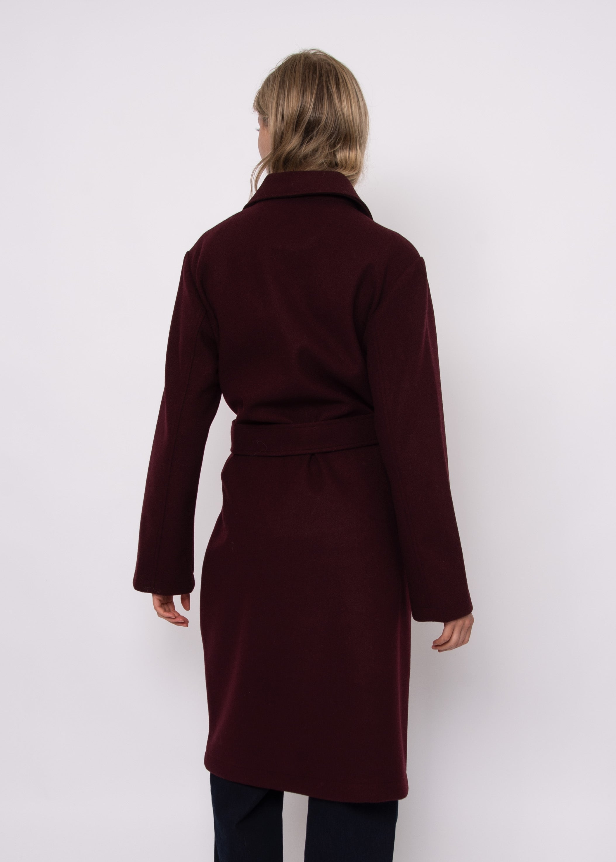 RD Havy Wrap Coat - Wine
