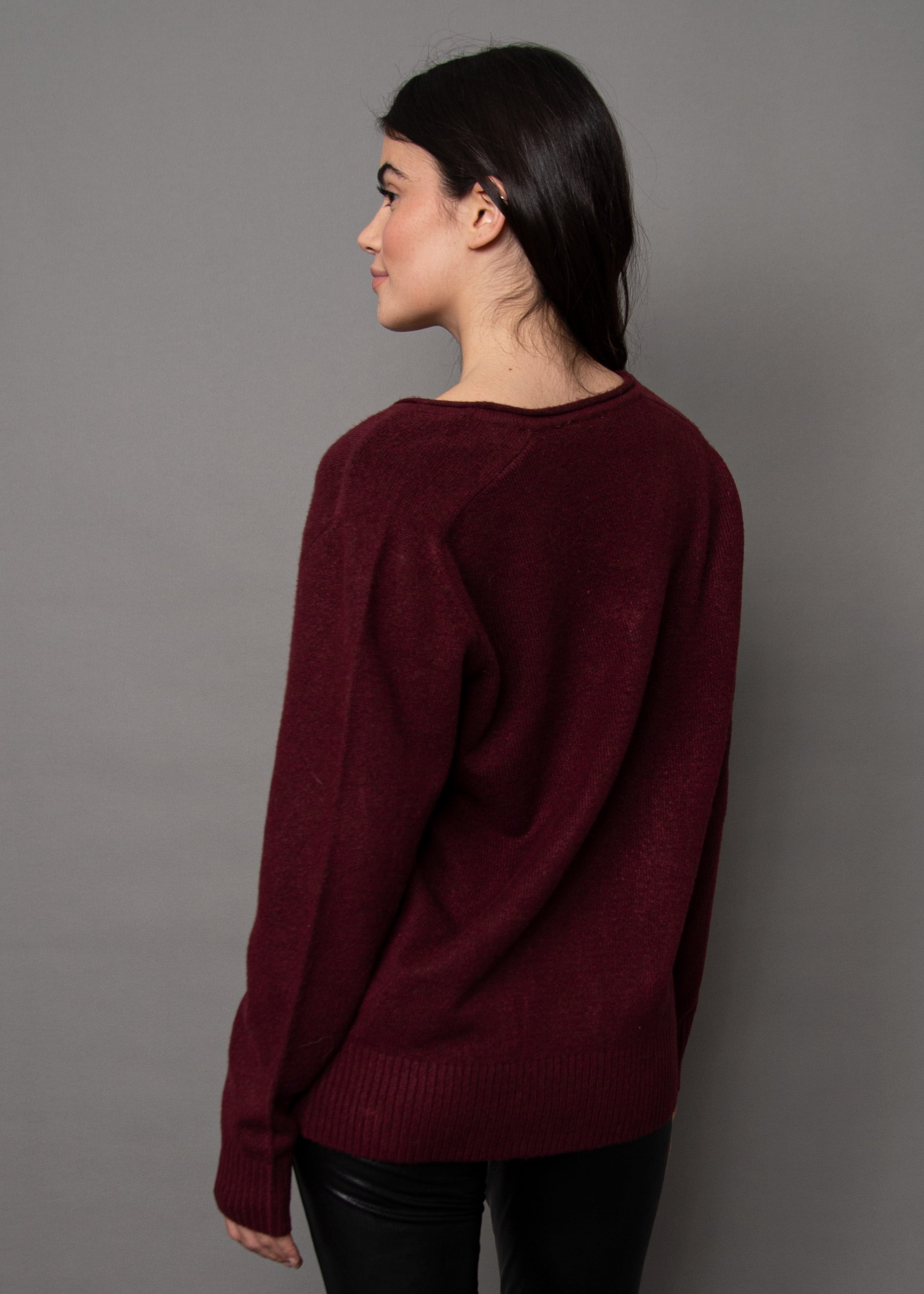 RD Ghazala Tunic Sweater - Maroon