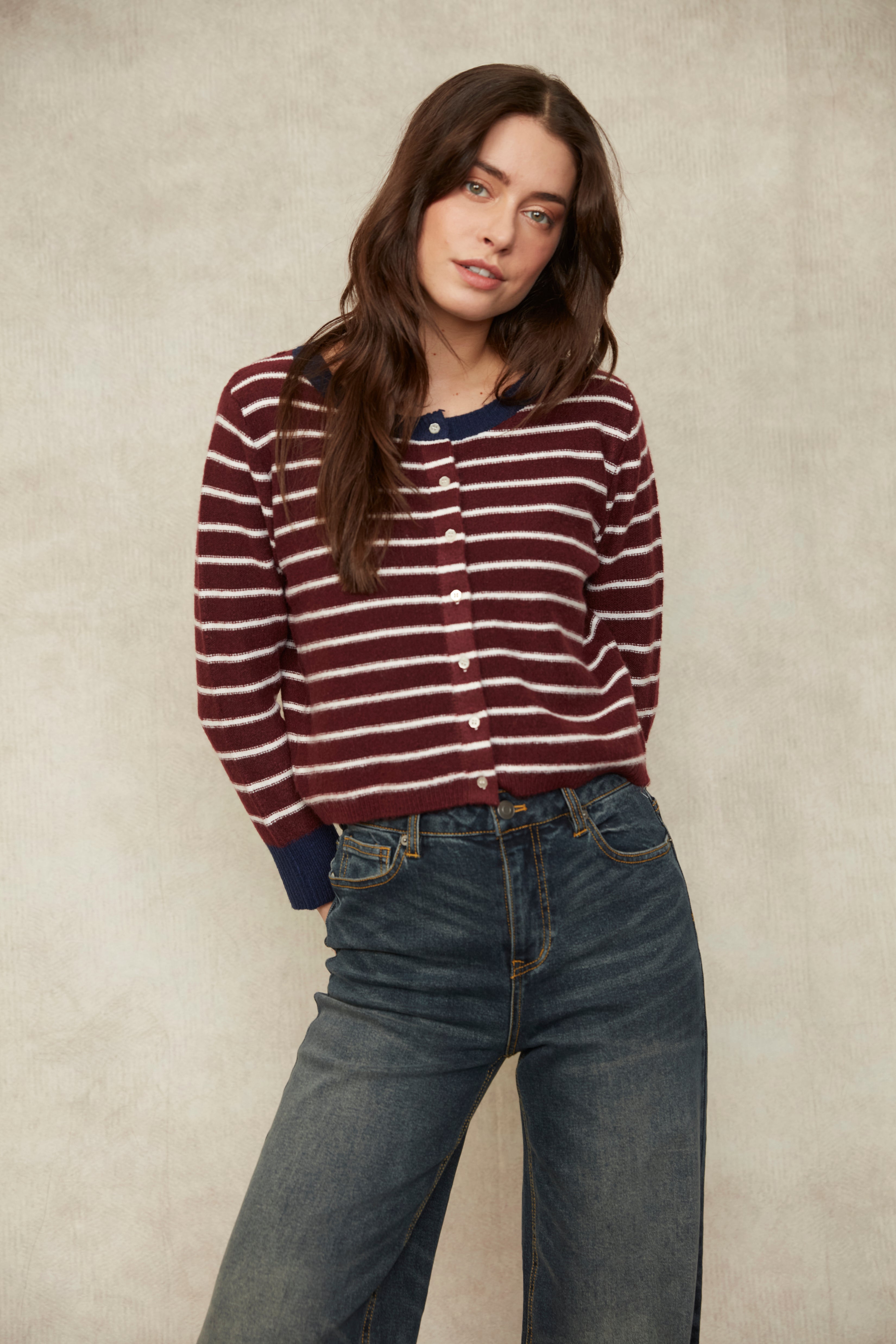 RD Bruna Cardi - Multi Stripe