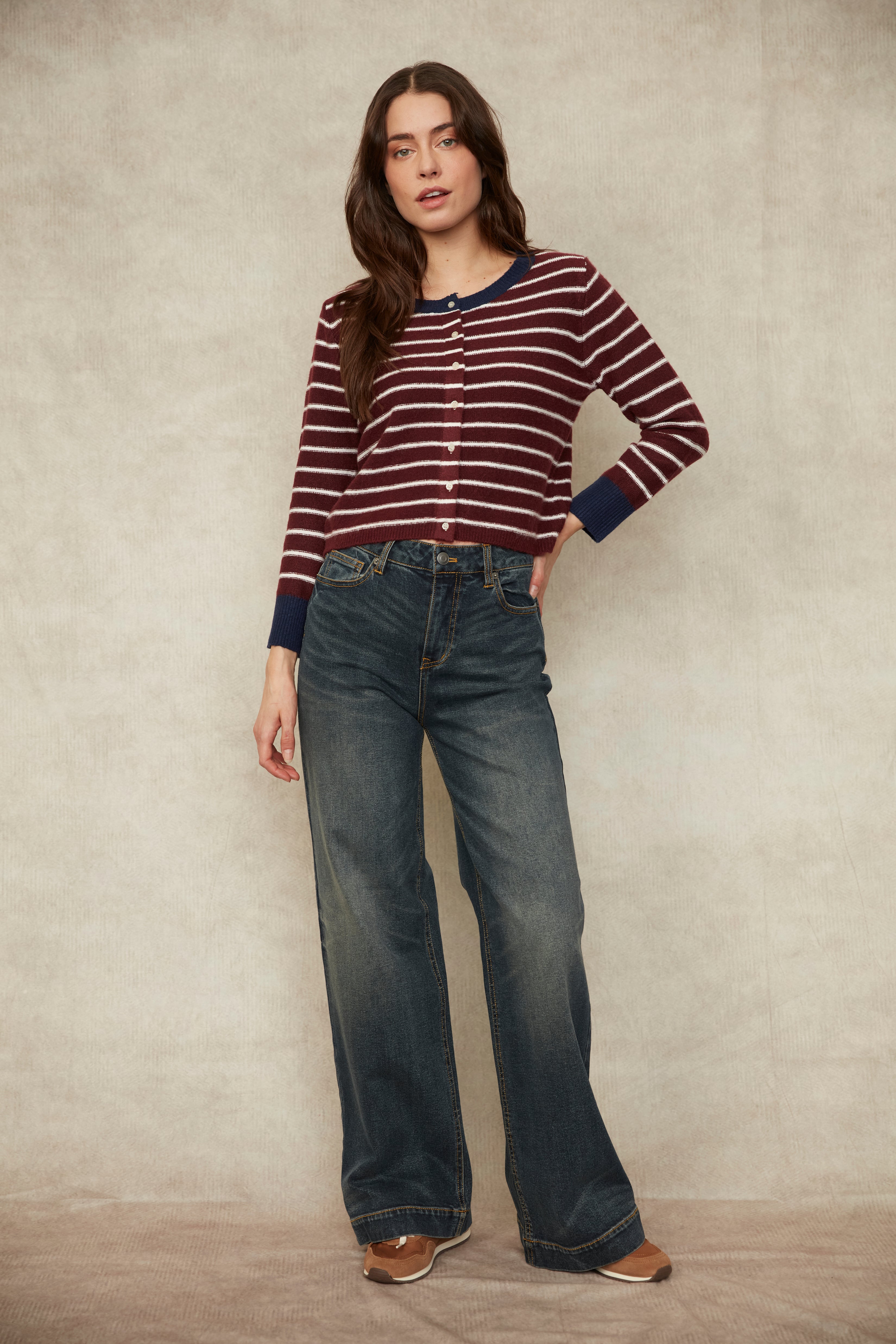 RD Bruna Cardi - Multi Stripe