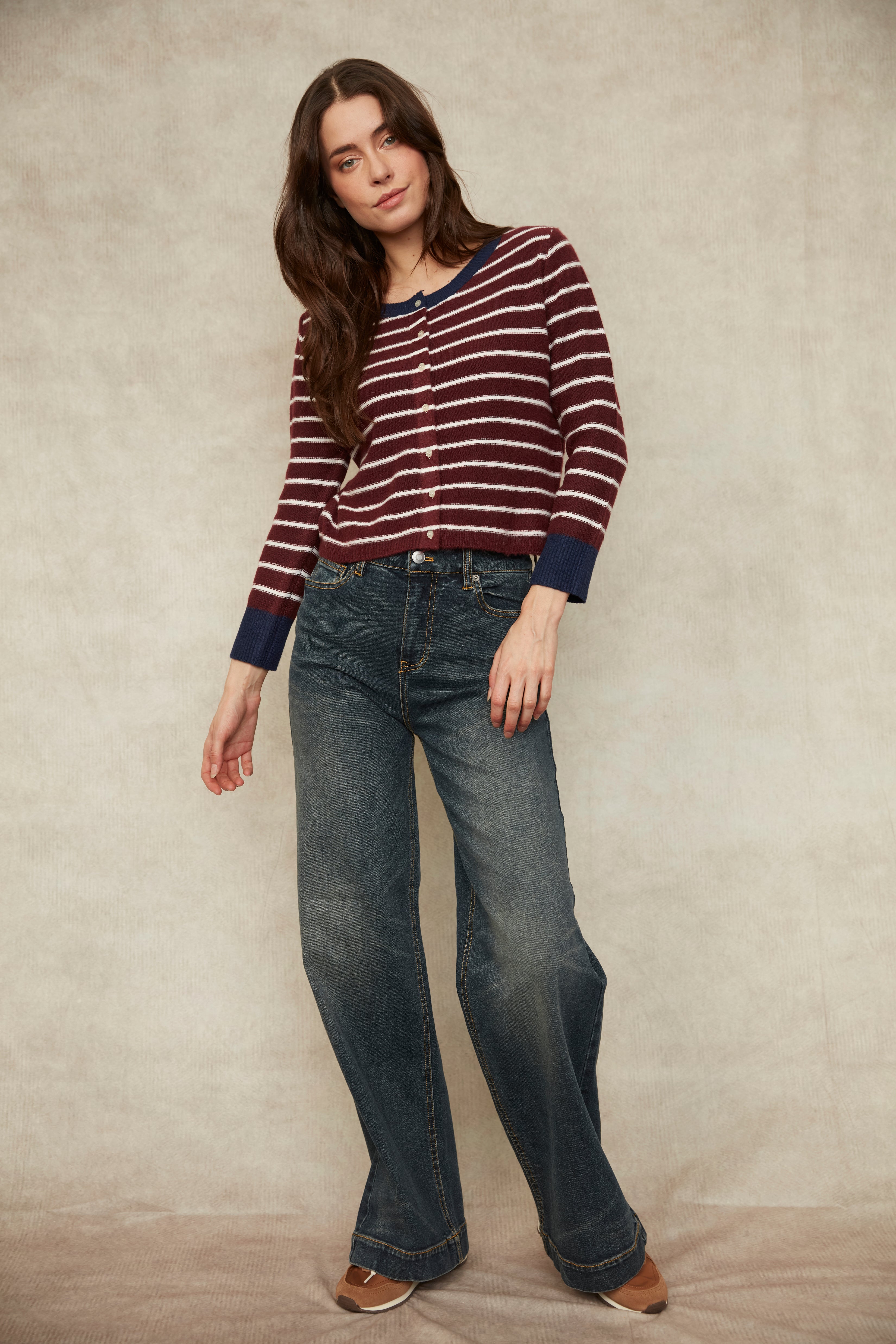 RD Bruna Cardi - Multi Stripe