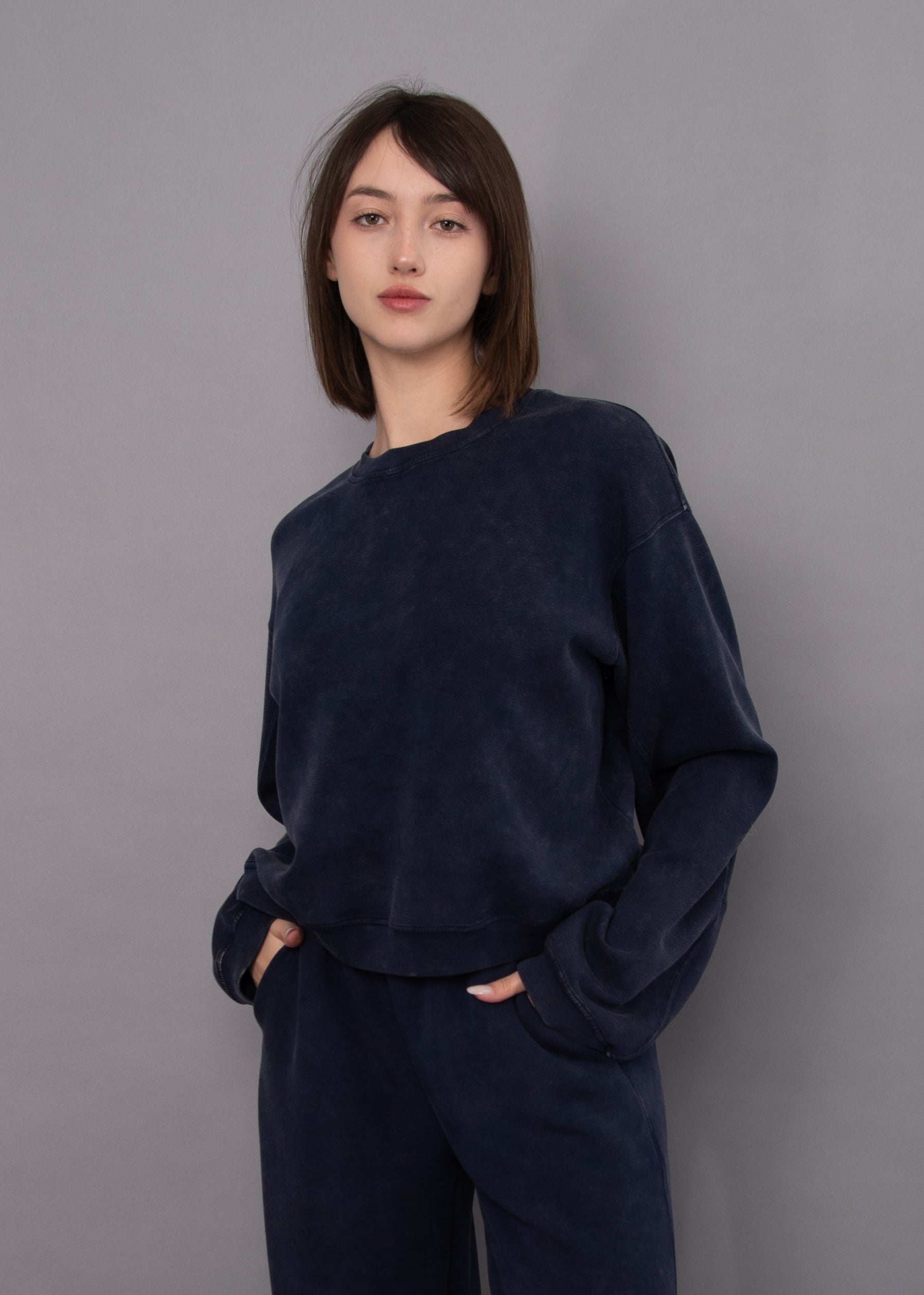 RD Beatrice Mineral Wash Soft Knit Pullover - True Navy