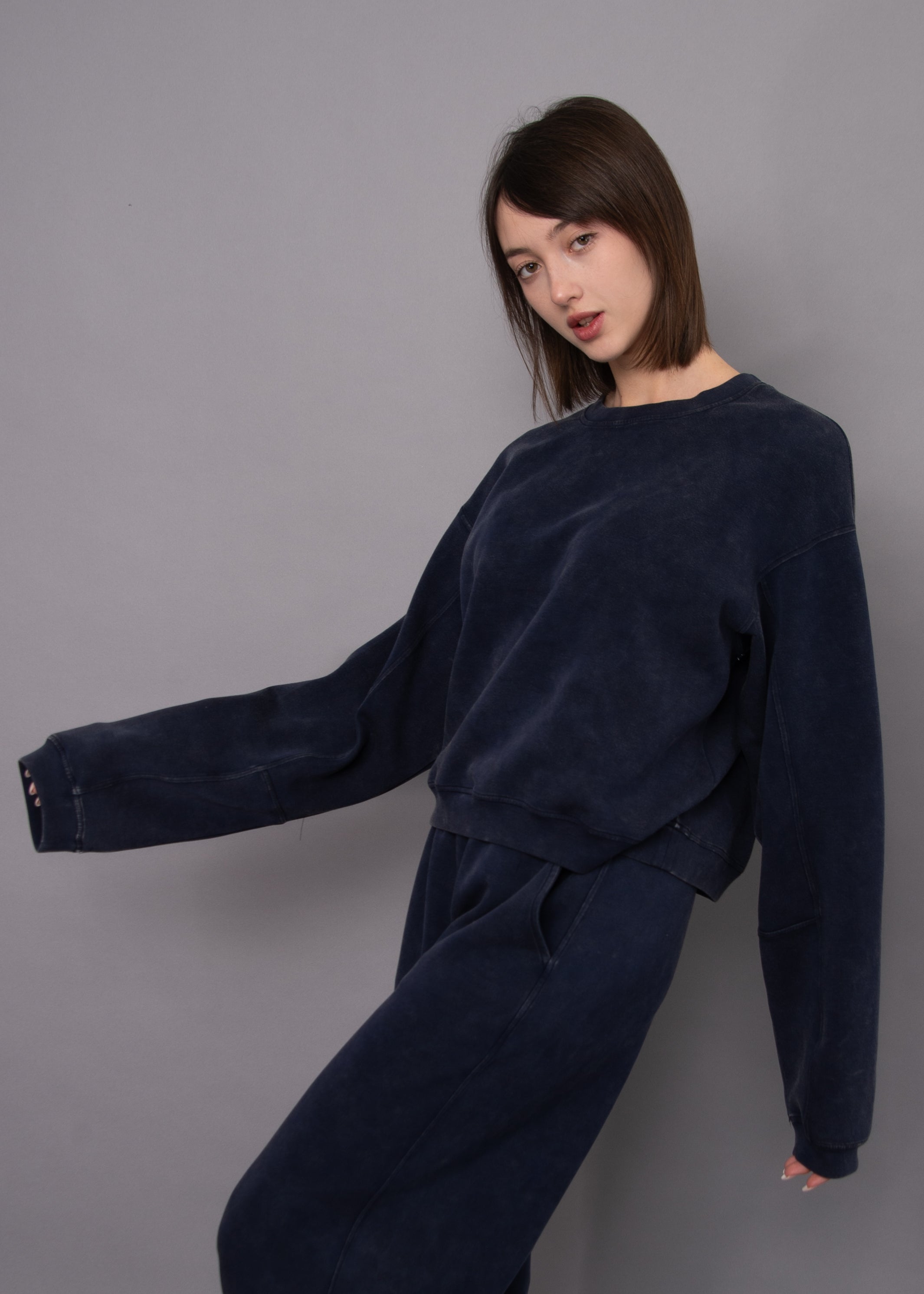 RD Beatrice Mineral Wash Soft Knit Pullover - True Navy
