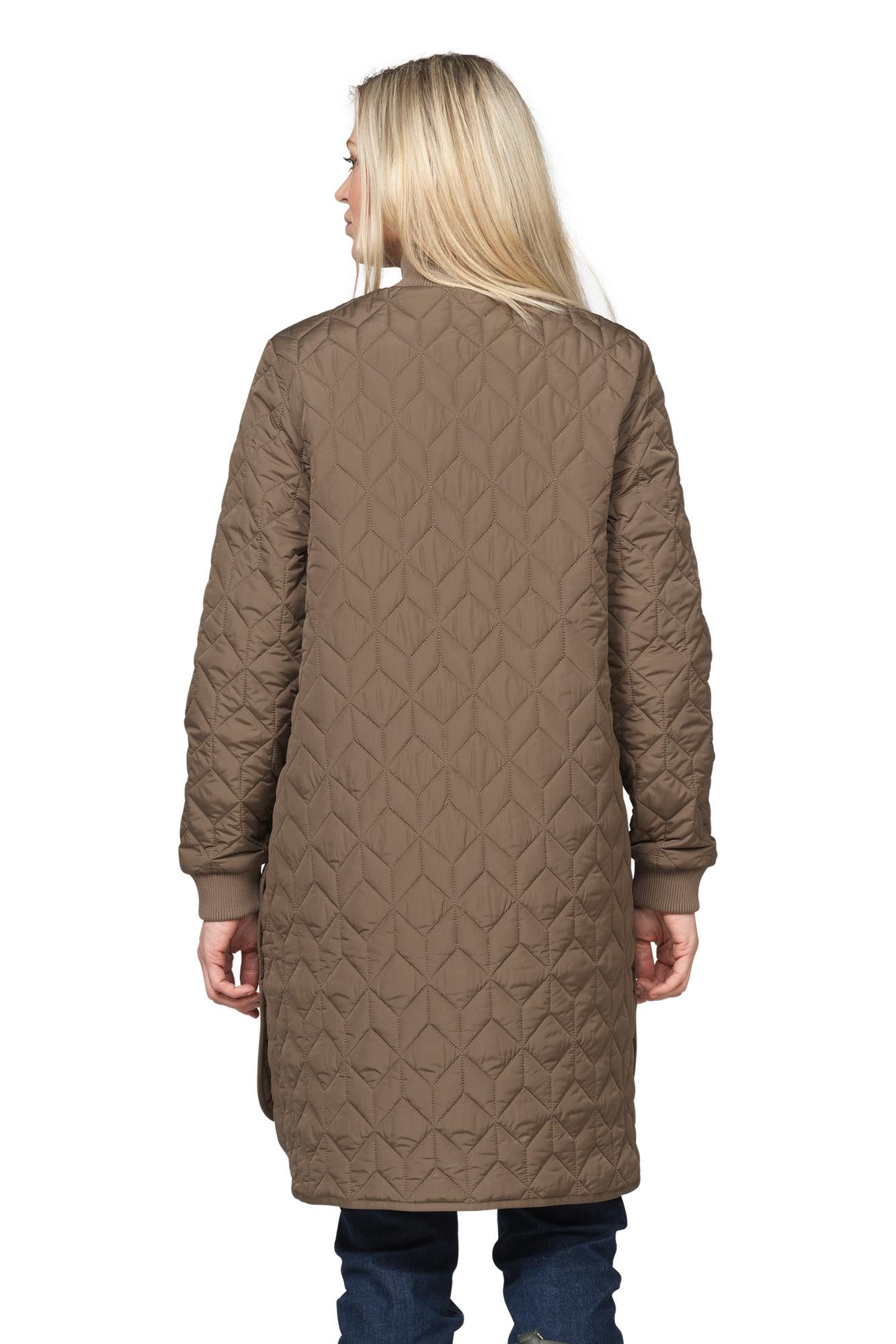 Ilse Jacobsen Long Quilt Jacket - Mud