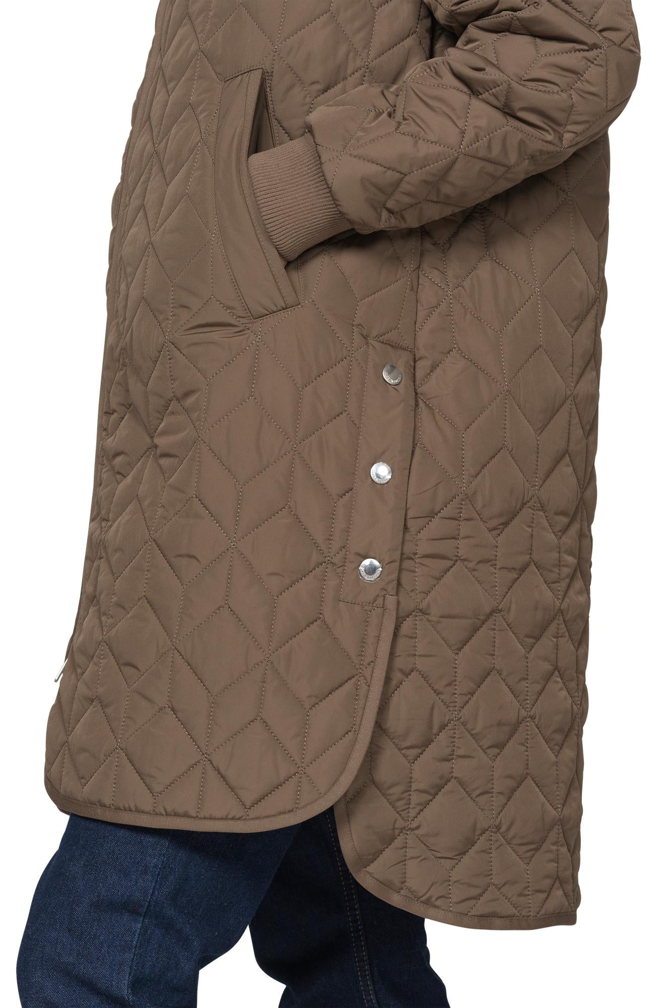 Ilse Jacobsen Long Quilt Jacket - Mud