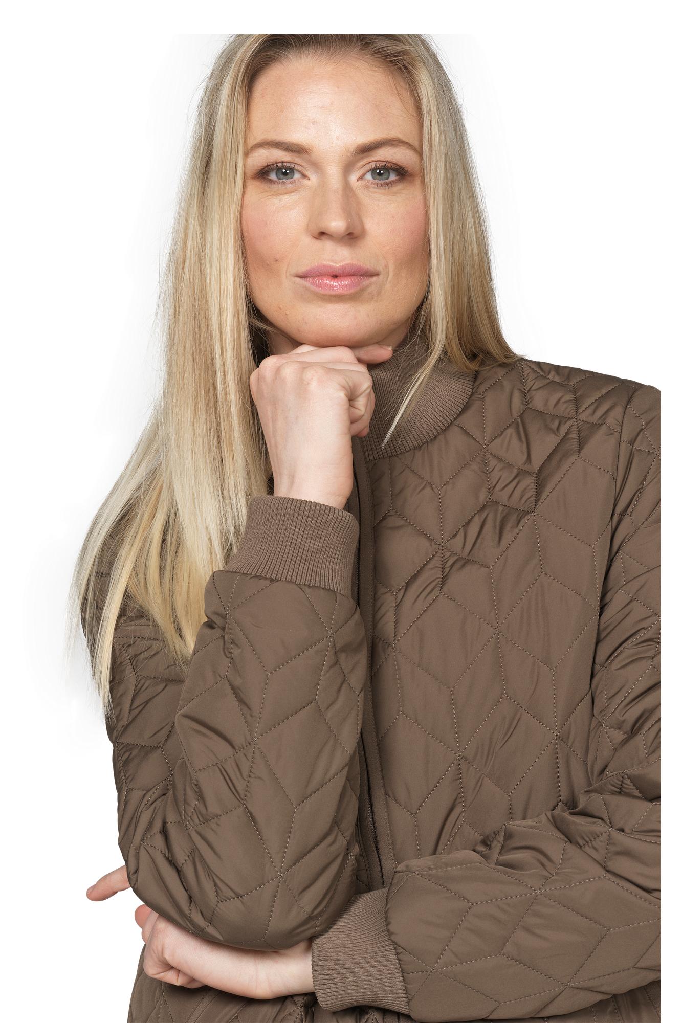 Ilse Jacobsen Long Quilt Jacket - Mud