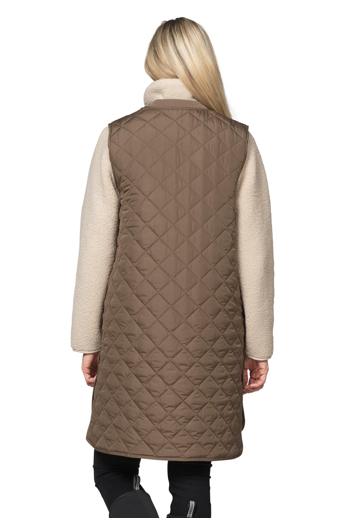 Ilse Jacobsen Long Quilt Vest - Mud