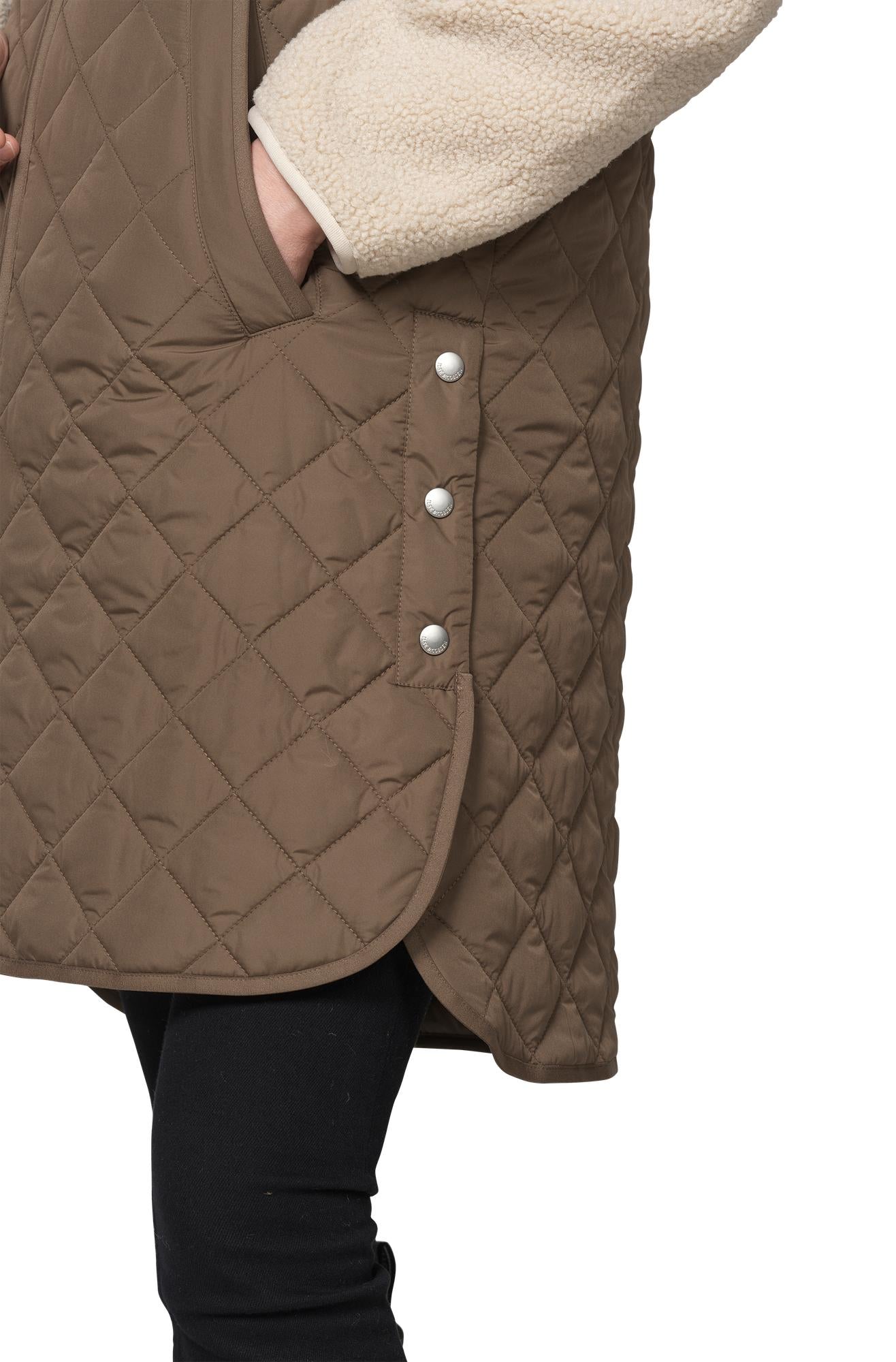 Ilse Jacobsen Long Quilt Vest - Mud