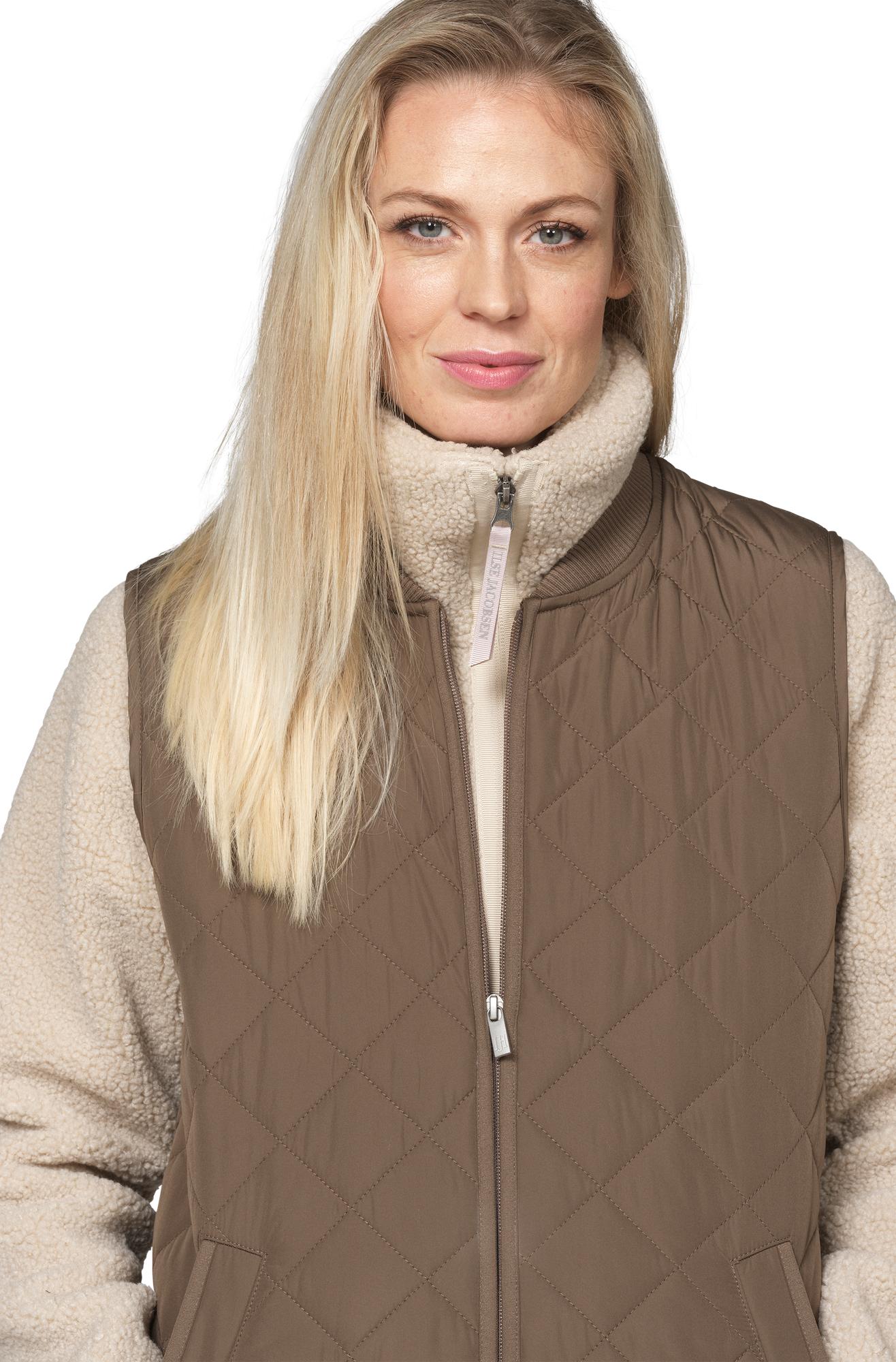 Ilse Jacobsen Long Quilt Vest - Mud