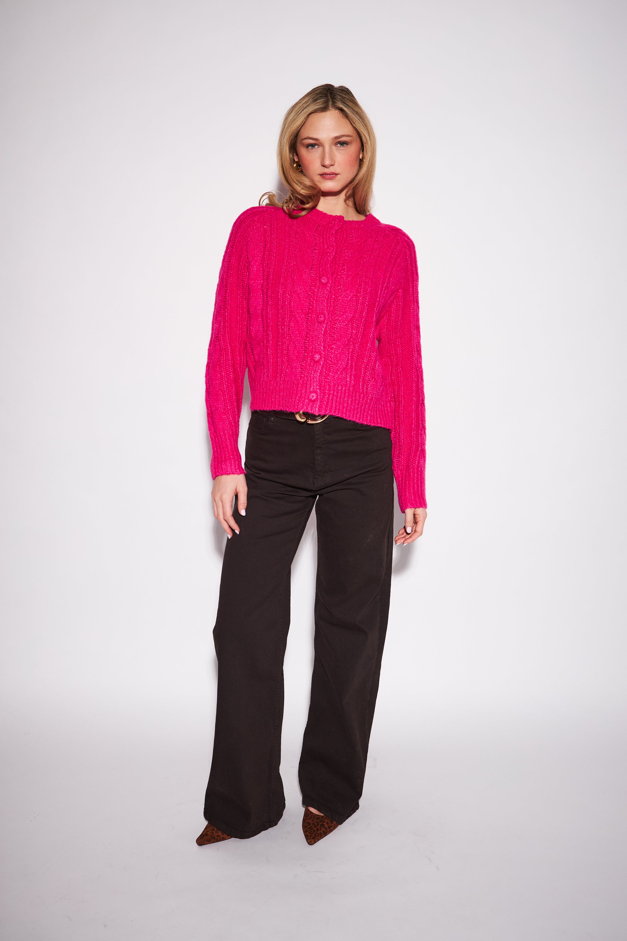 John & Jenn Blythe Cardi - Carnation