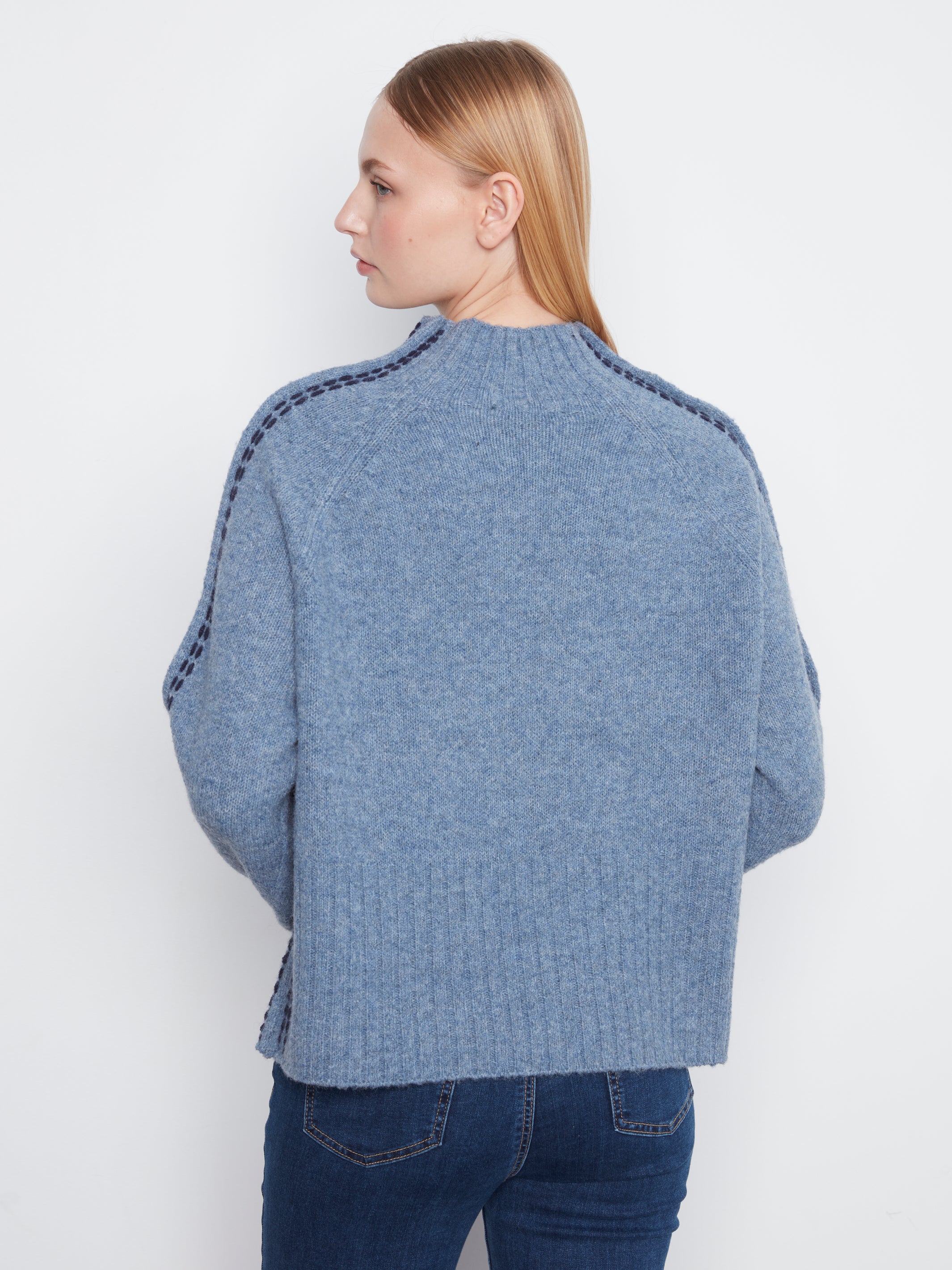 Charlie B Anya Sweater - Heather Denim