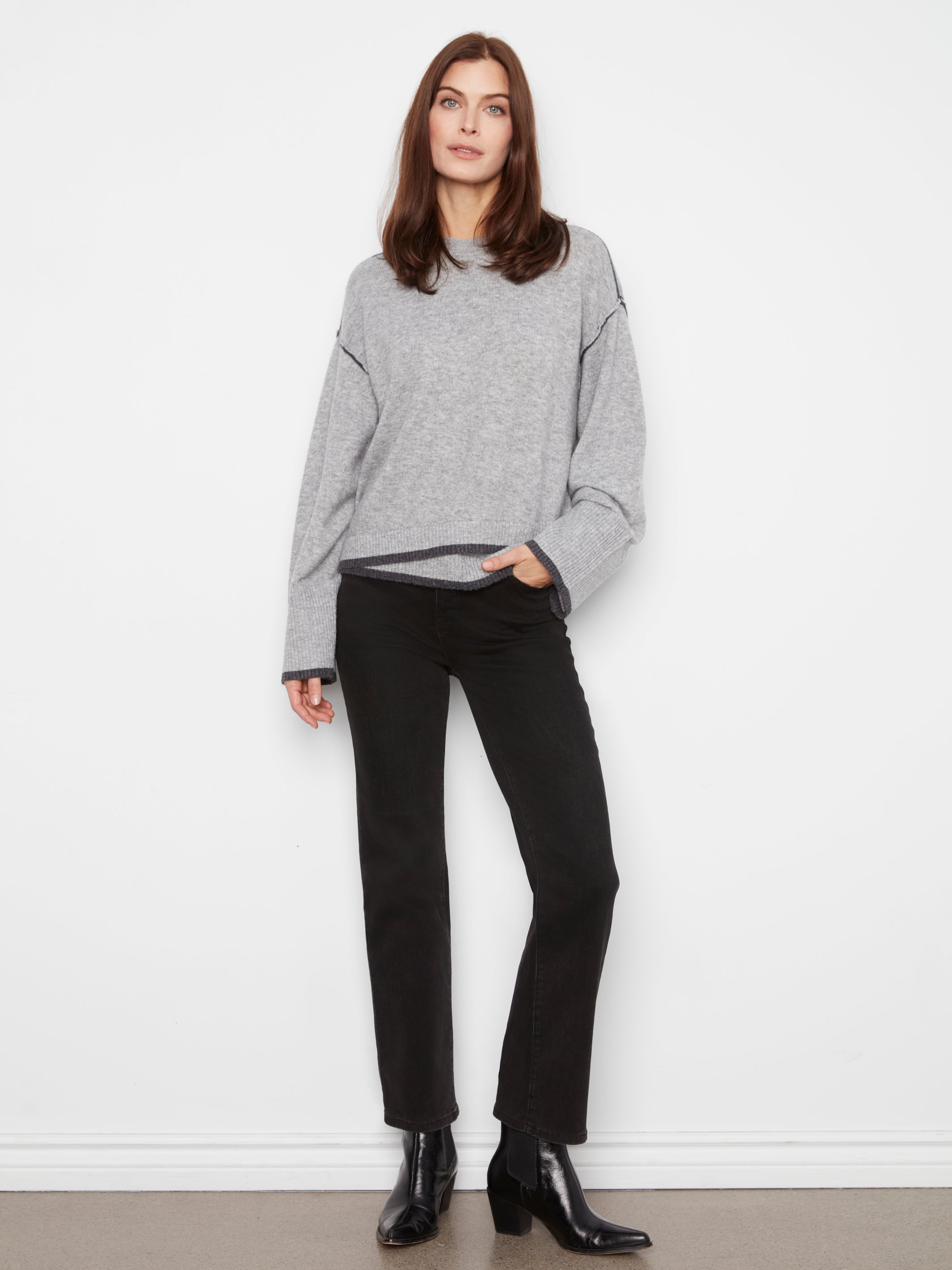 Charlie B Bella Sweater - Grey