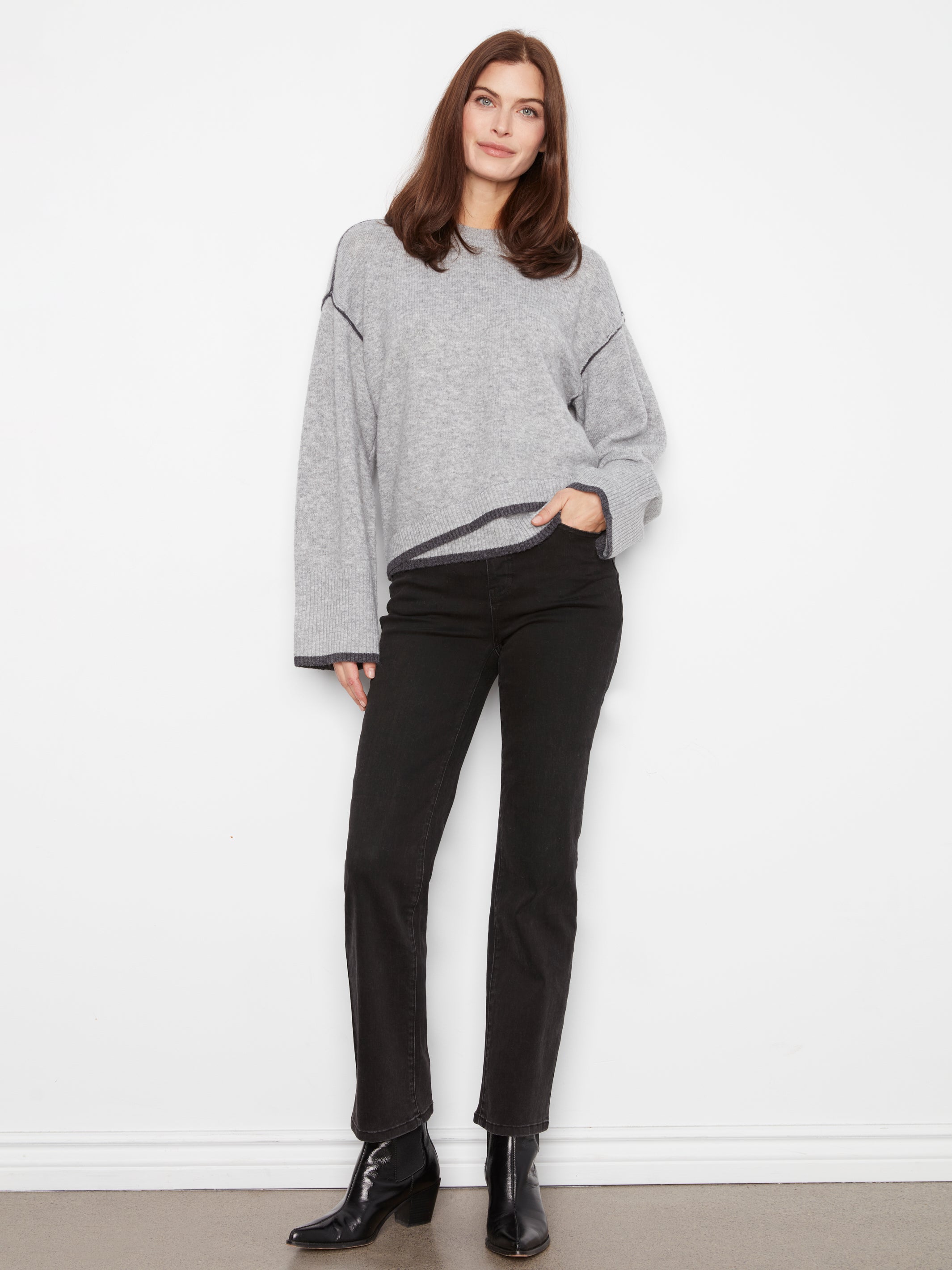 Charlie B Bella Sweater - Grey