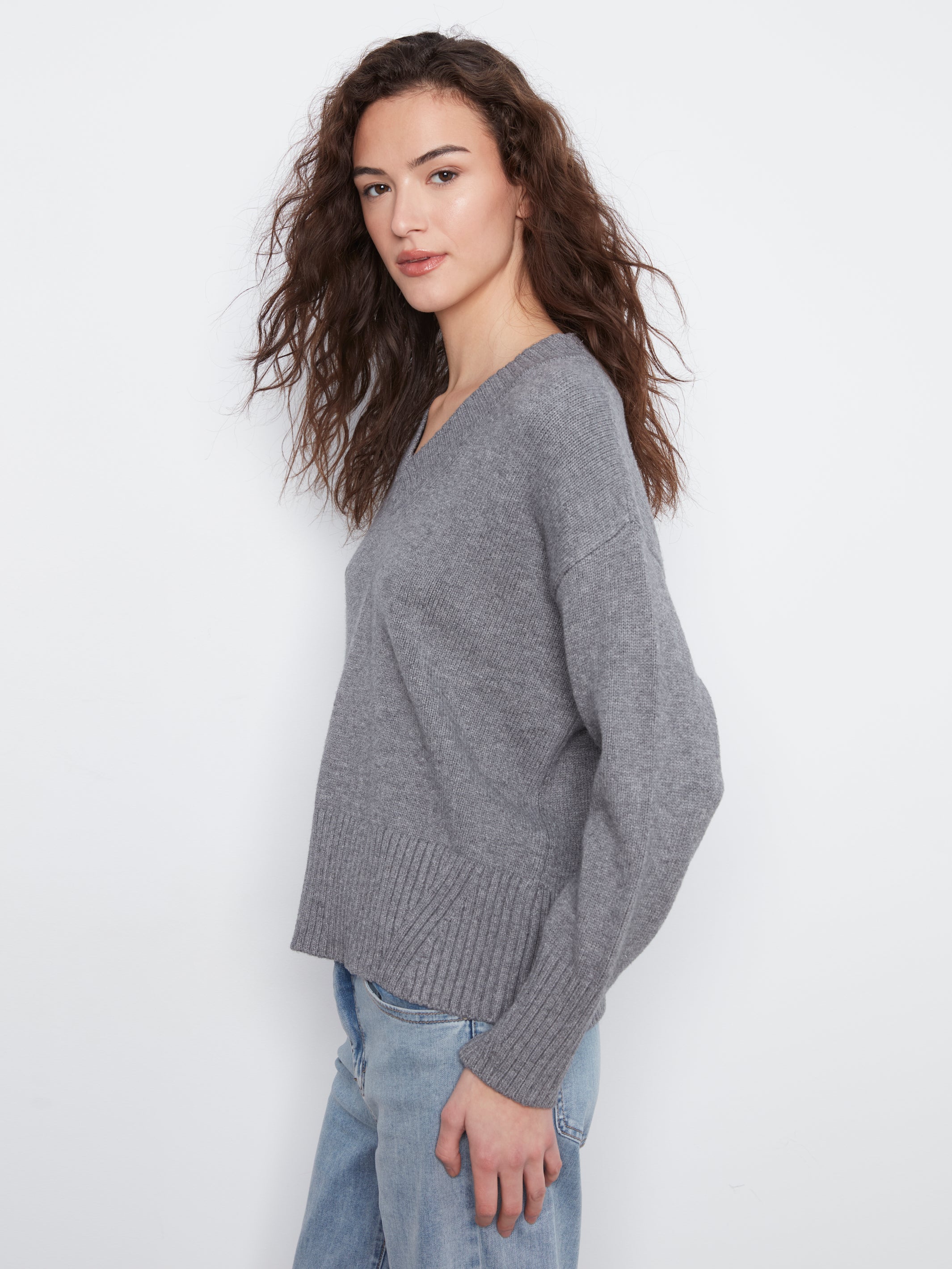 Charlie B Reagan Sweater - Heather Grey