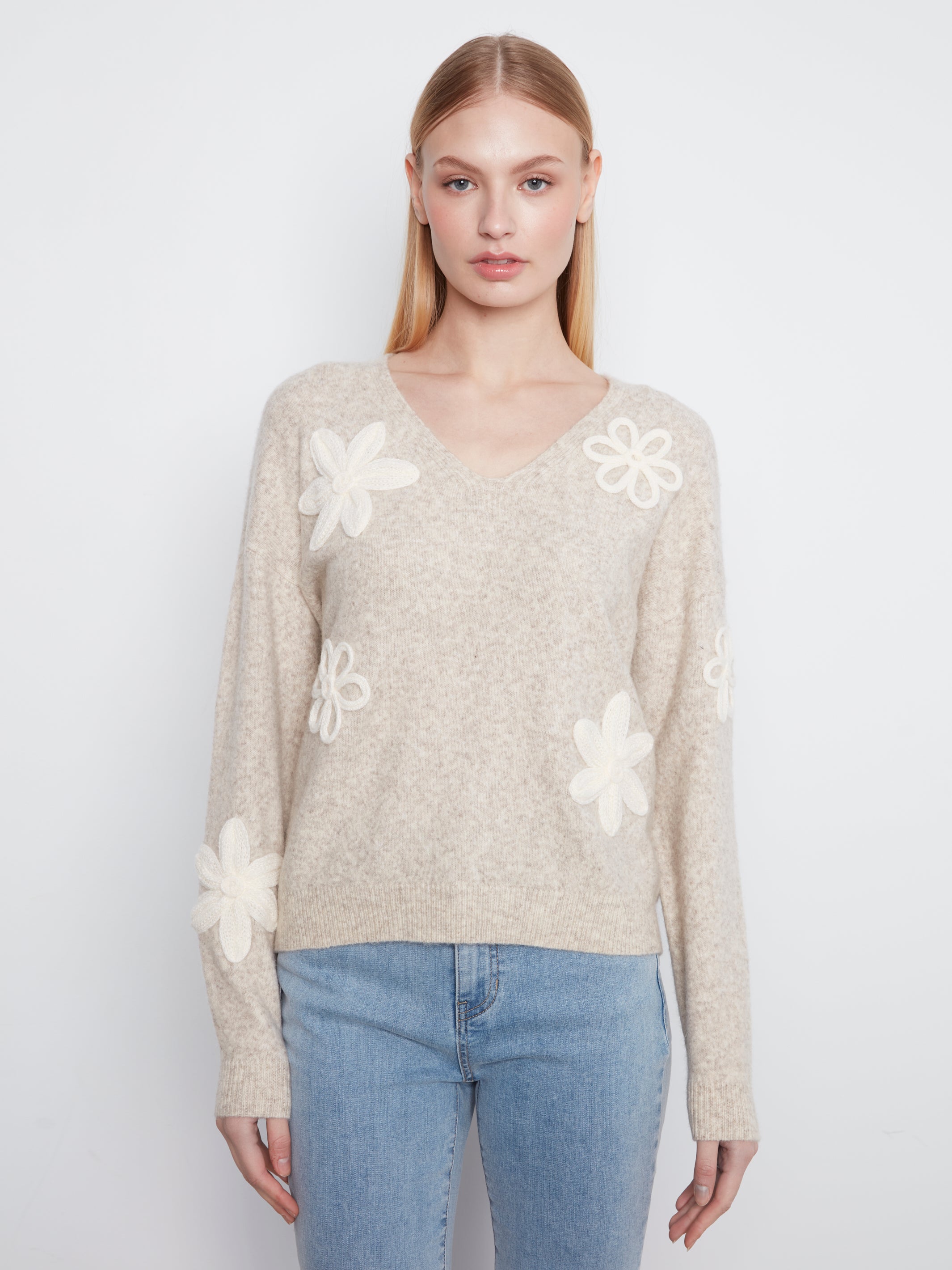 Charlie B Della Sweater - Heather Almond