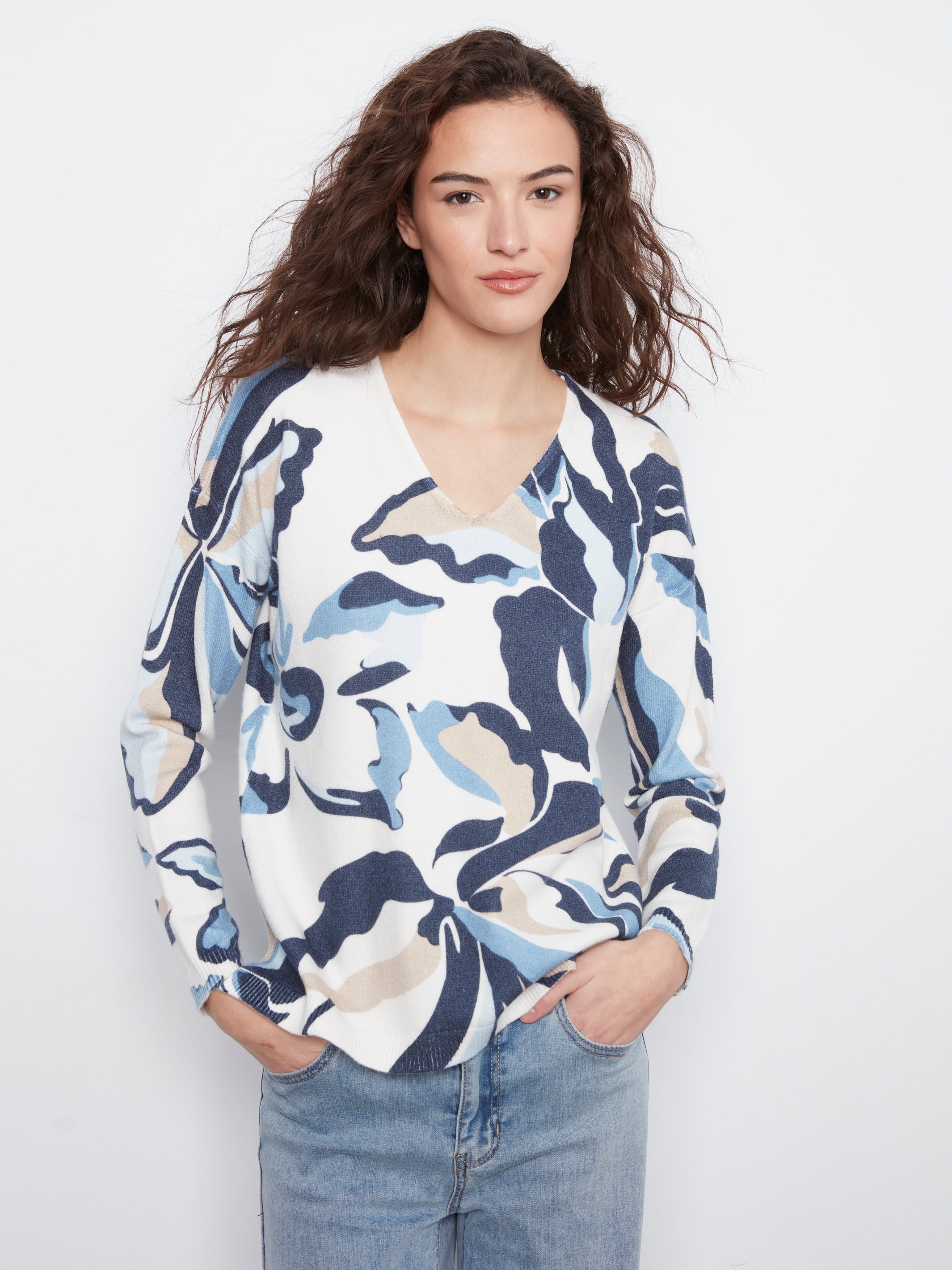 Charlie B Farrah Sweater - Azurine