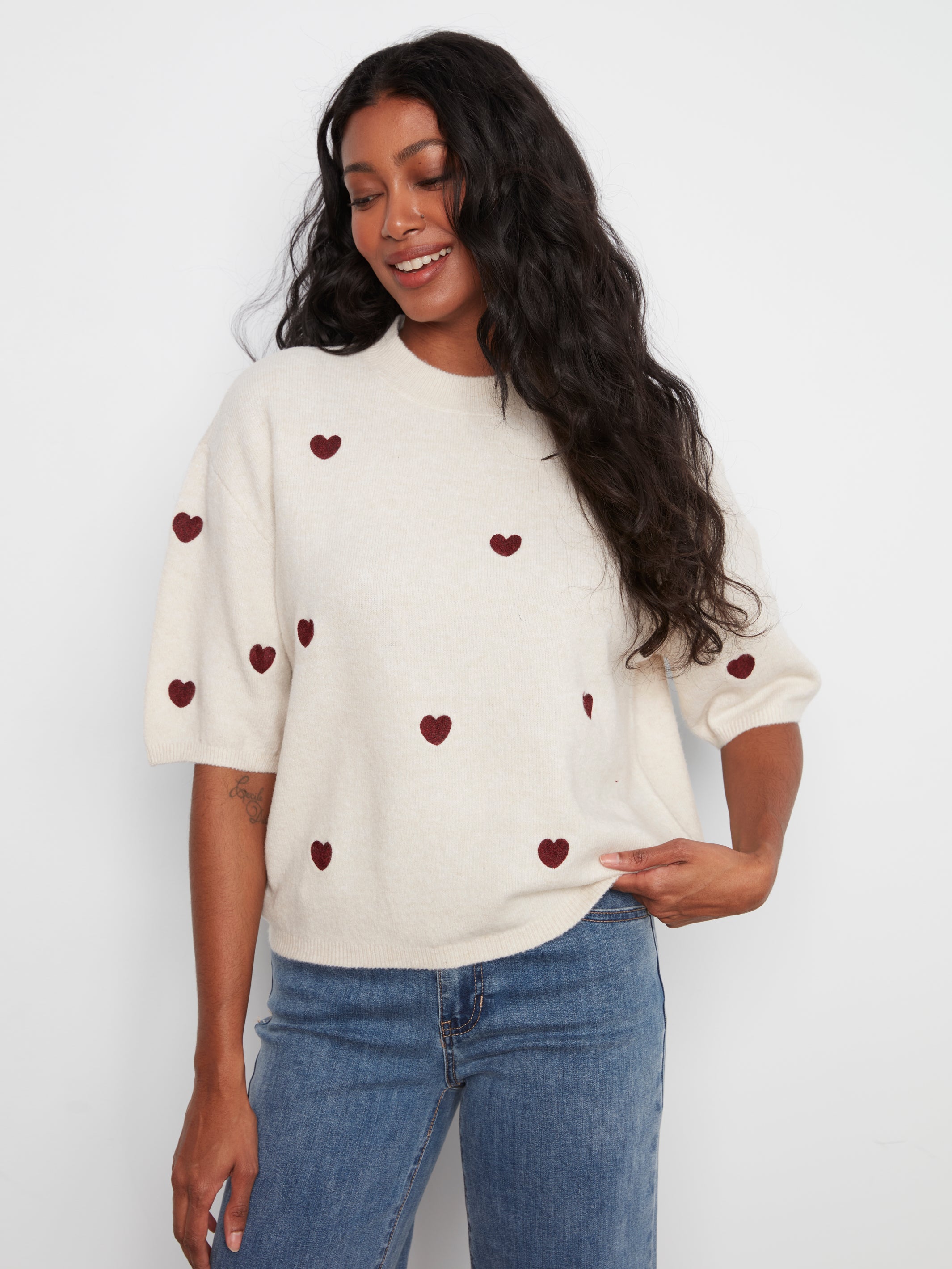 Charlie B Adora Sweater - Heather Oat