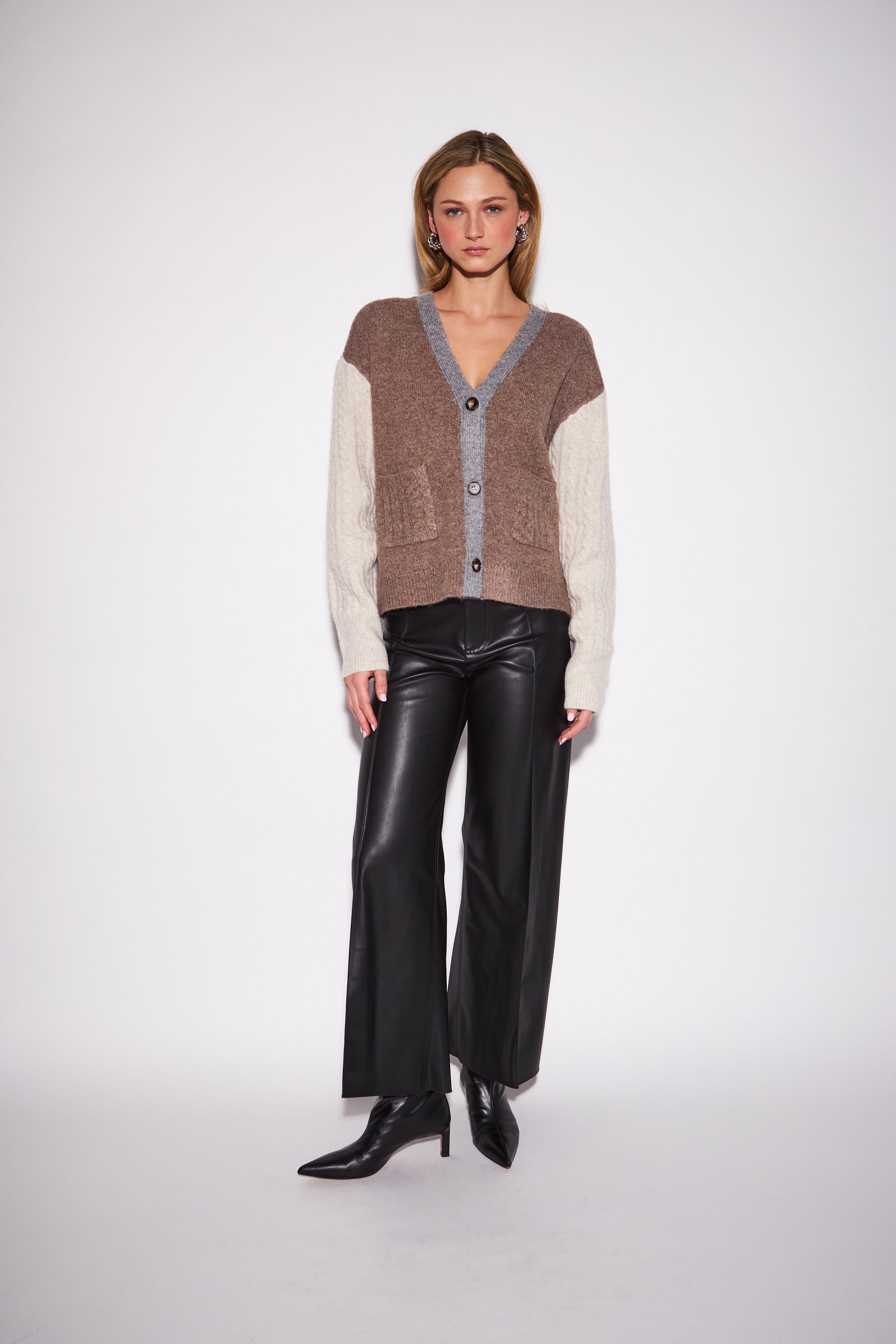 John & Jenn Harlow Cardi - Cement Block