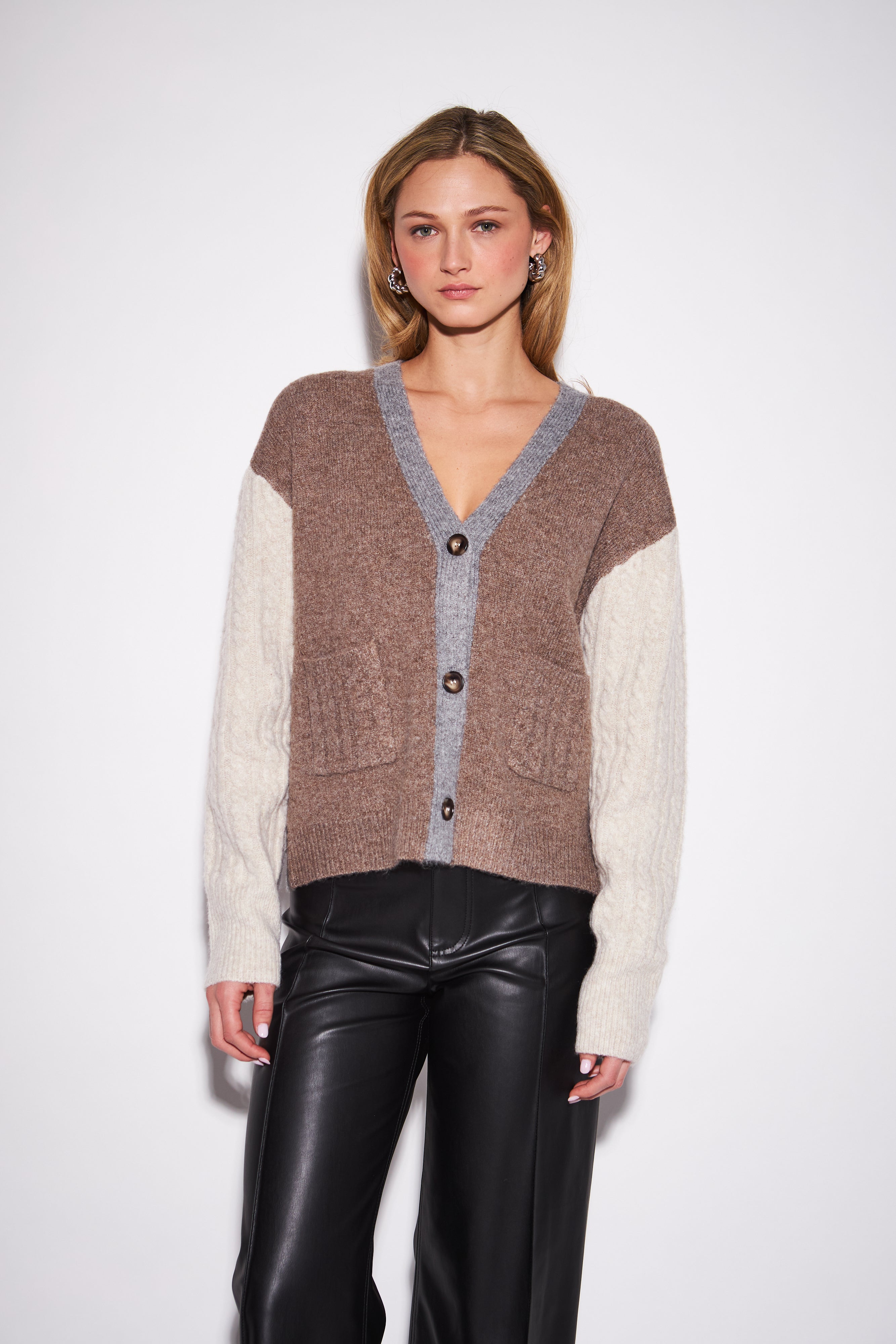 John & Jenn Harlow Cardi - Cement Block
