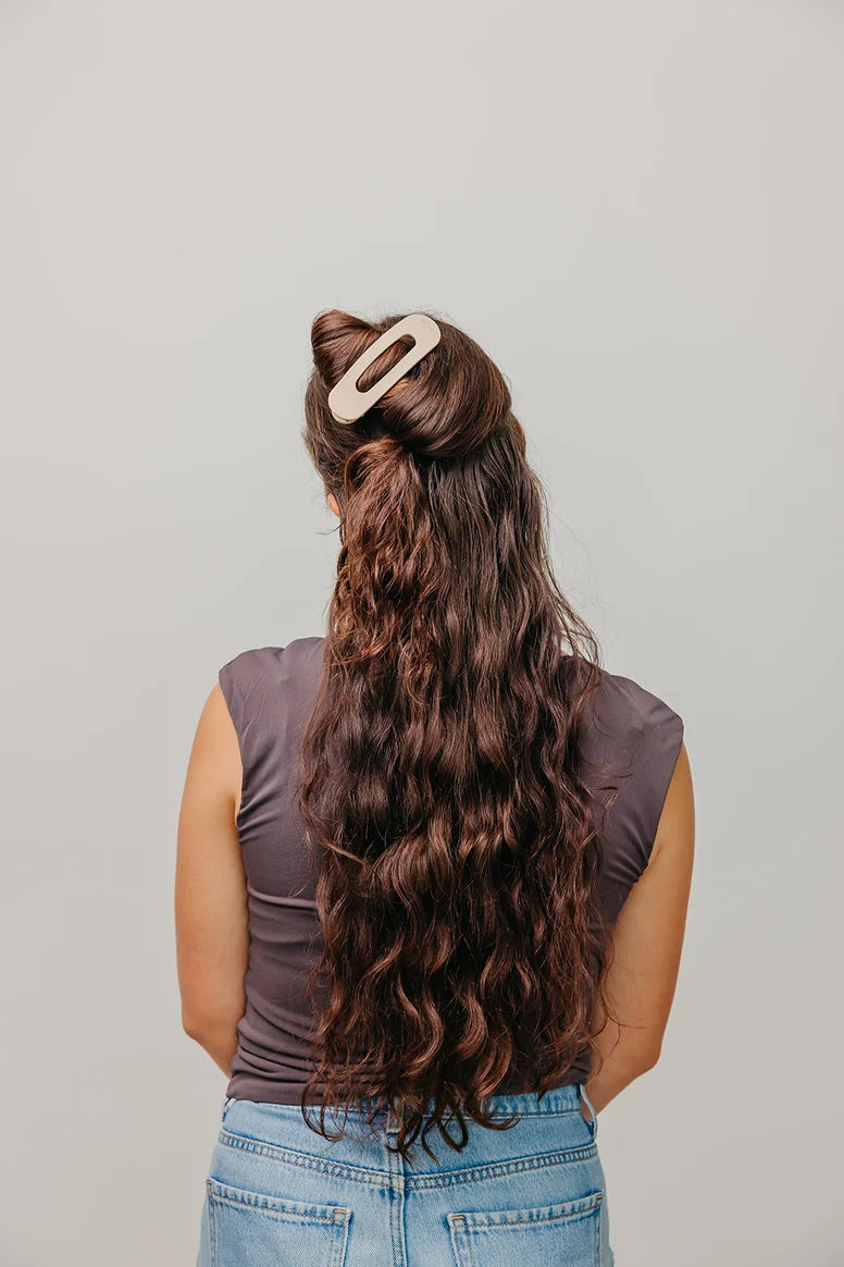 KAXI Flat Everyday Hair Clip - Matte Bone