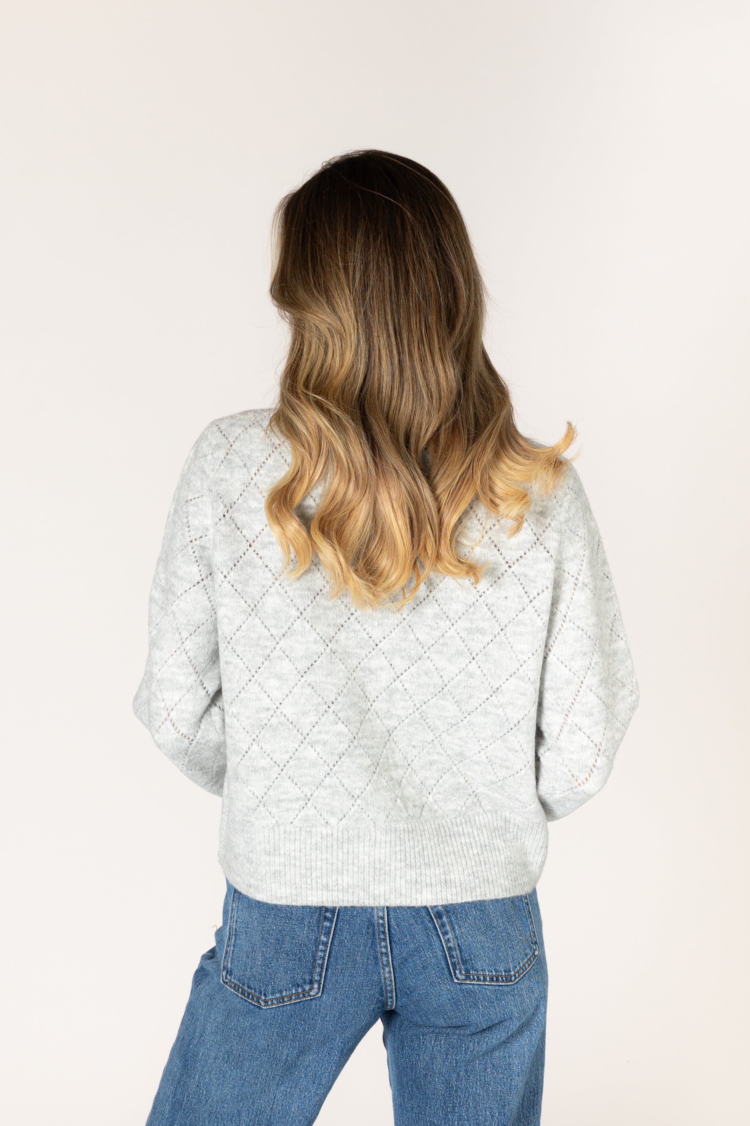 Lyla & Luxe Lacey Heart Cardi - Dove