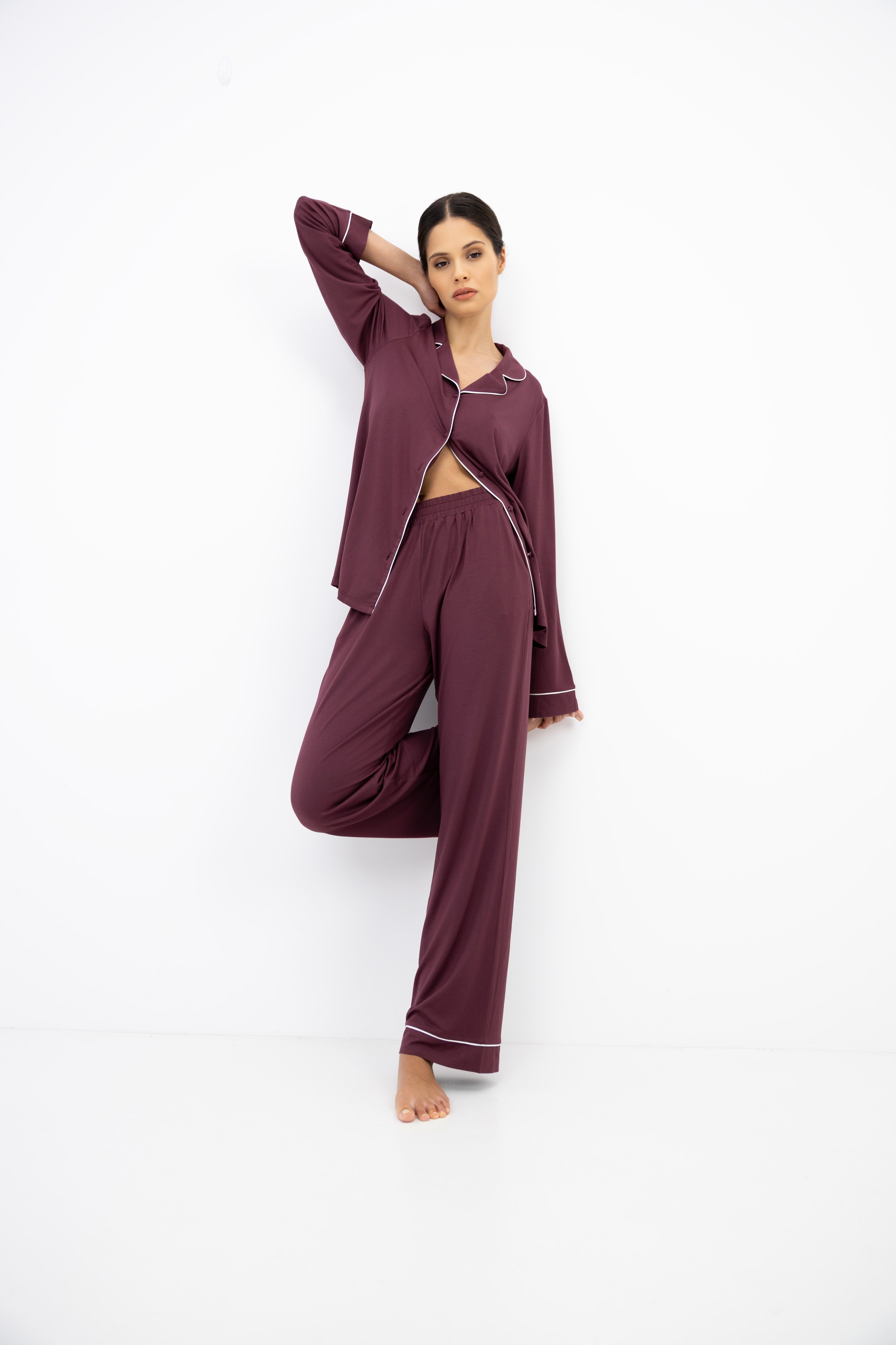 Sensis Samira Pajama Set - Plum