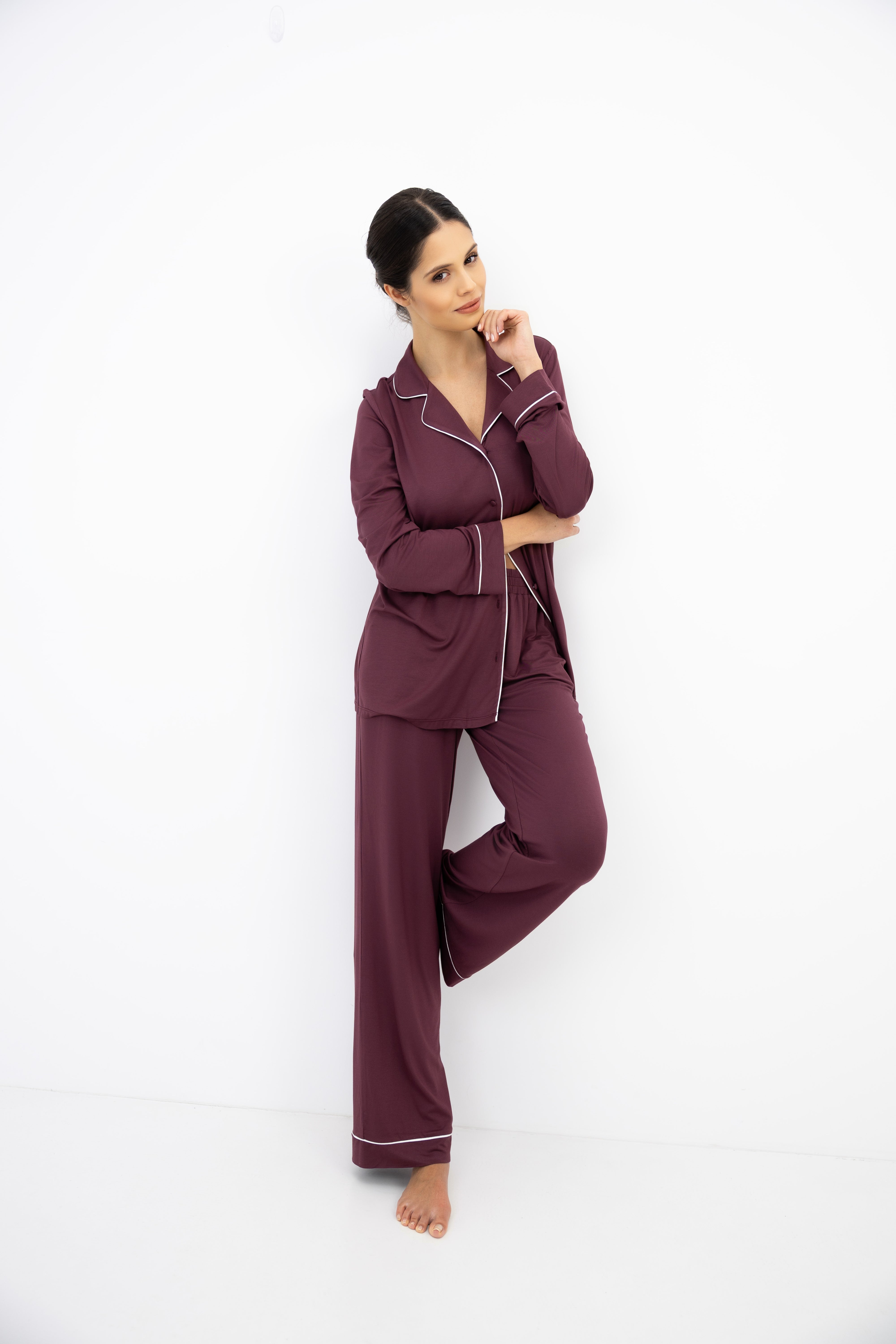 Sensis Samira Pajama Set - Plum